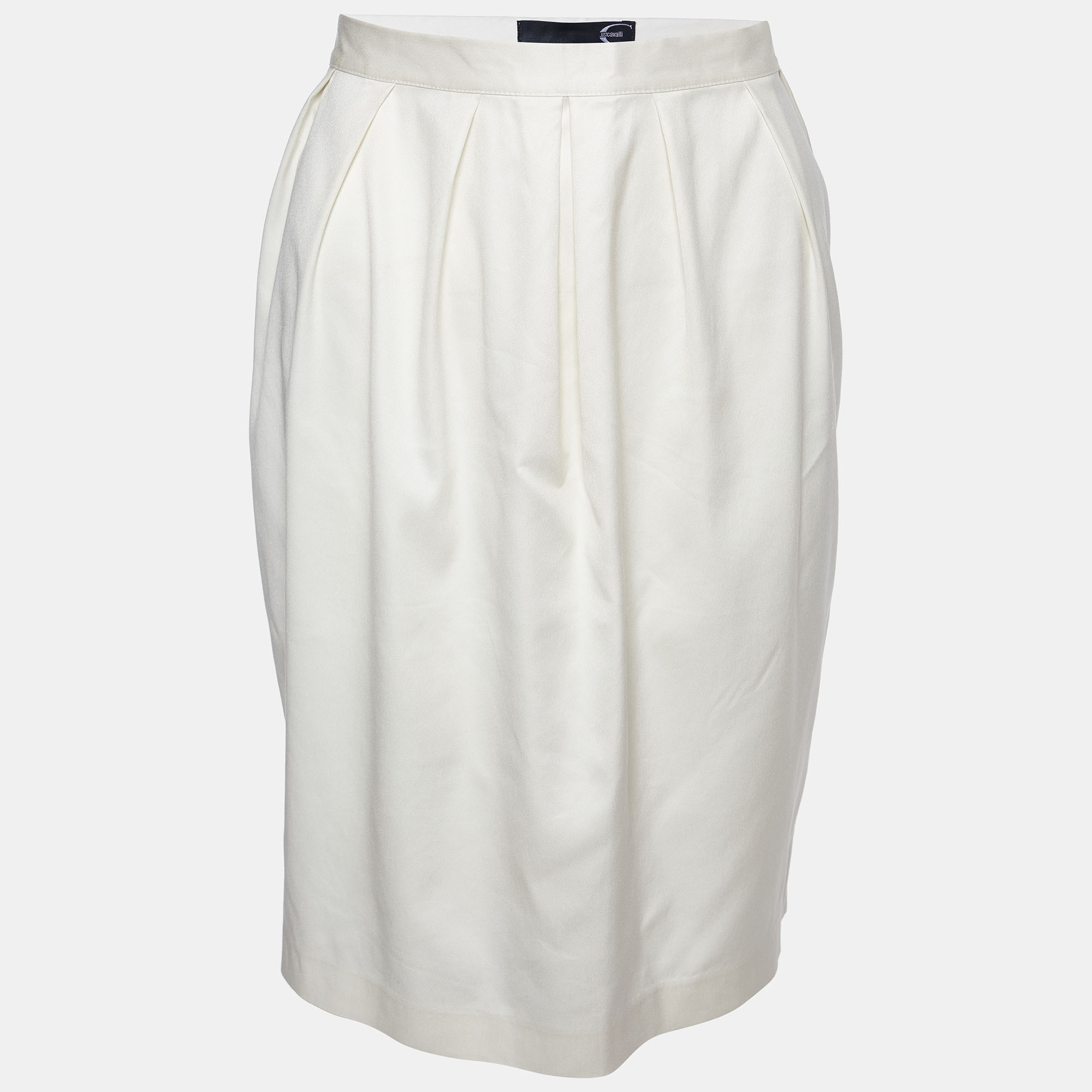 Just Cavalli Beige Pleated Mini Skirt M