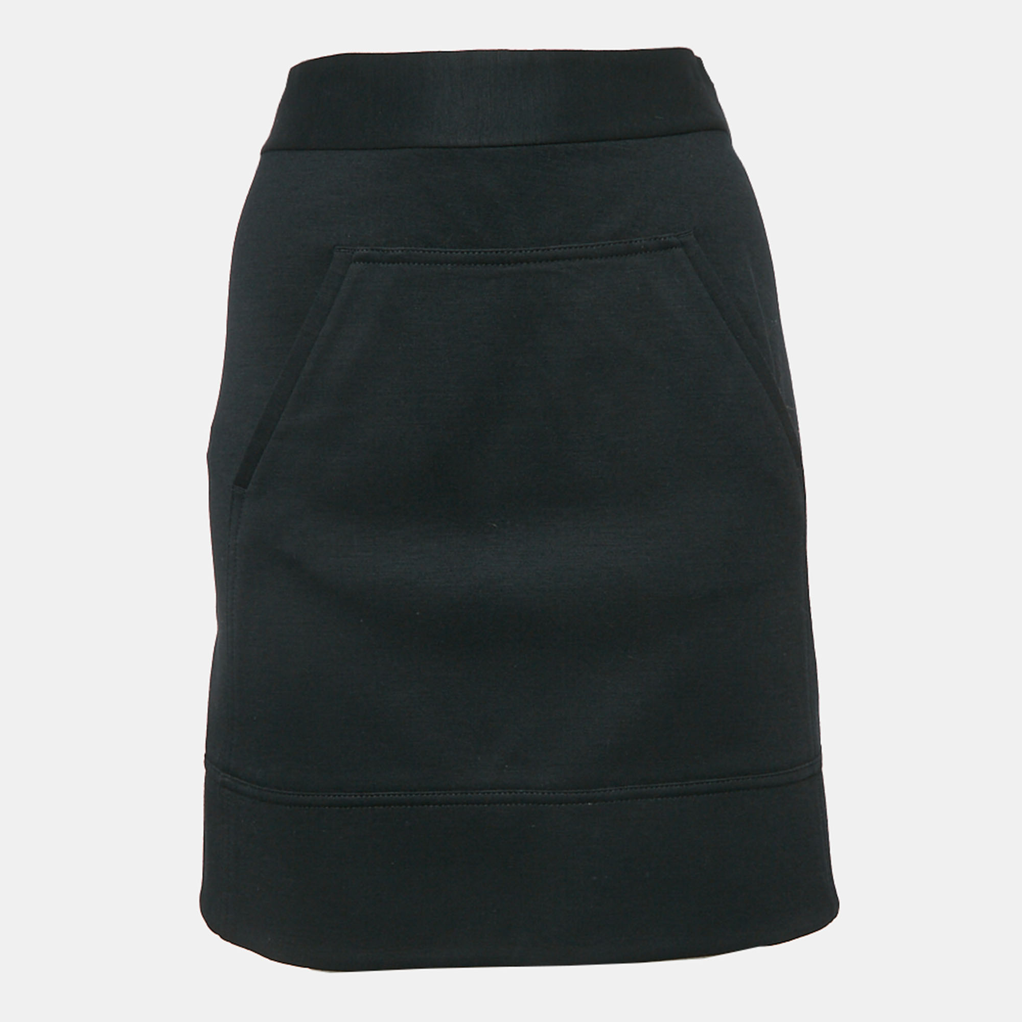 Diane Von Furstenberg Black Wool Jersey Jourdan Mini Skirt S