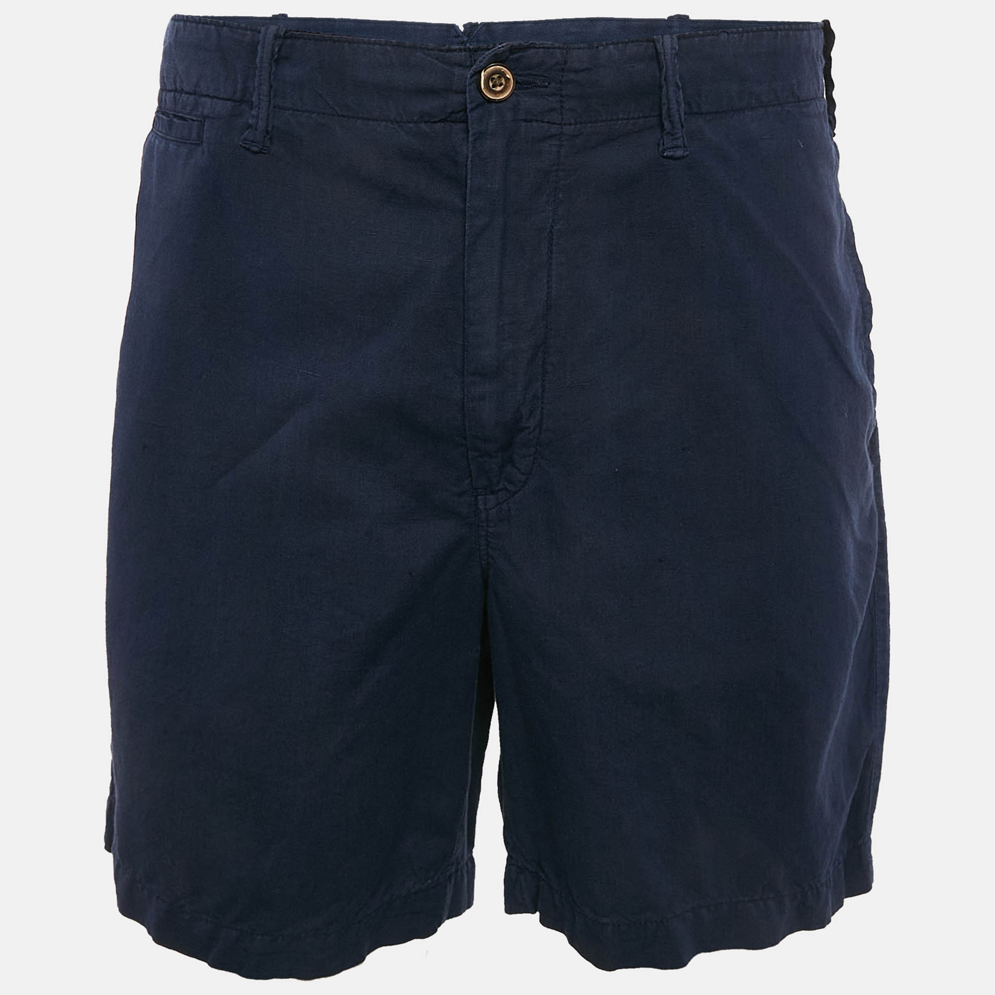 Polo Ralph Lauren Navy Blue Linen and Cotton Shorts XXXL