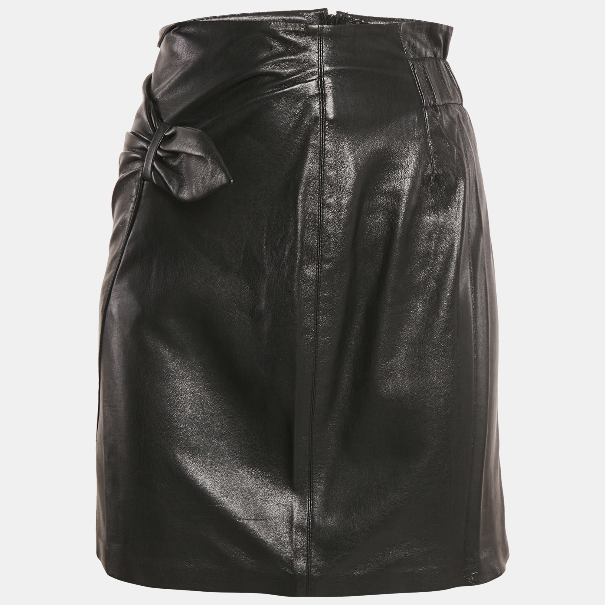 Nanushka Black Faux Leather Mini Skirt XS