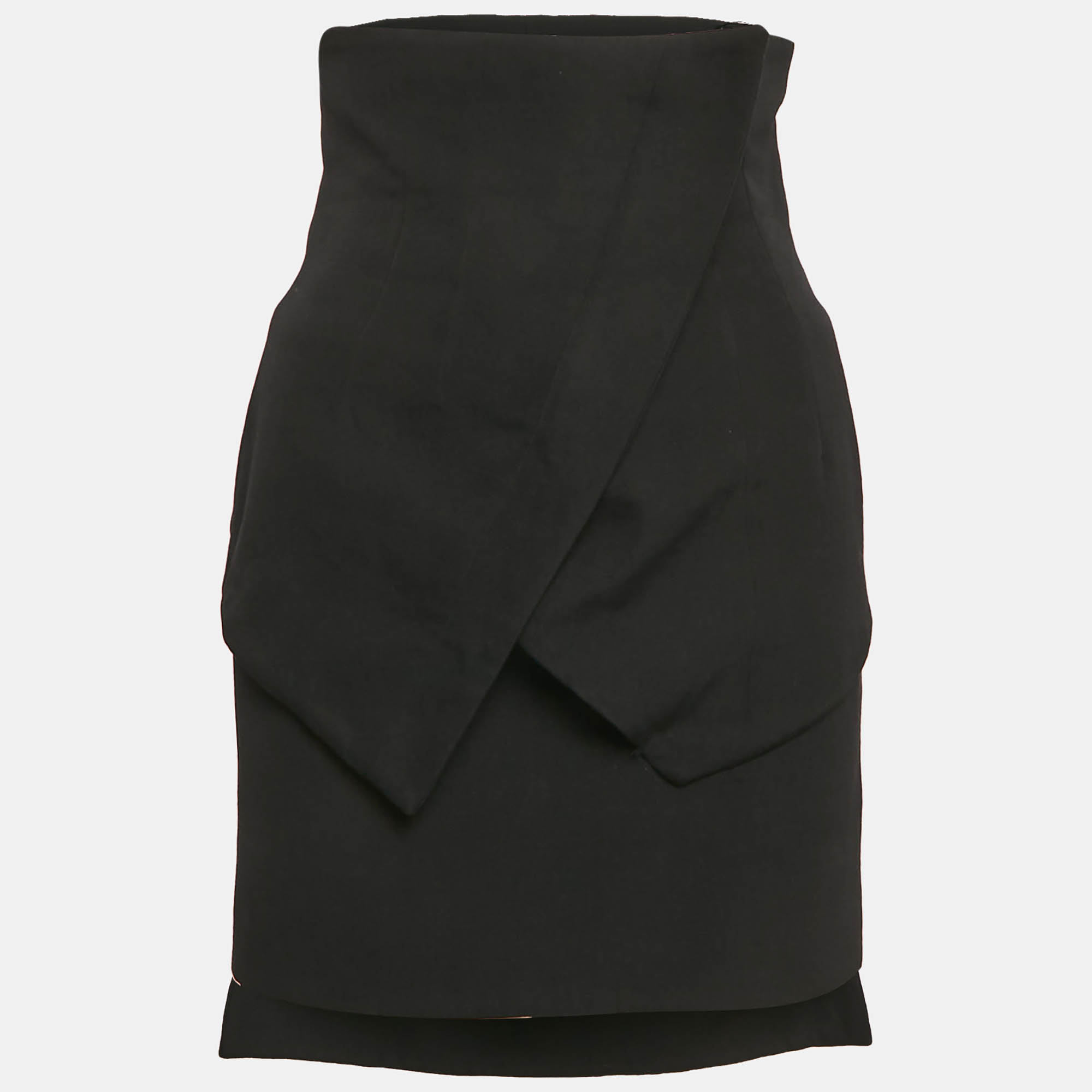 Givenchy Black Wool High Waist Mini Skirt S