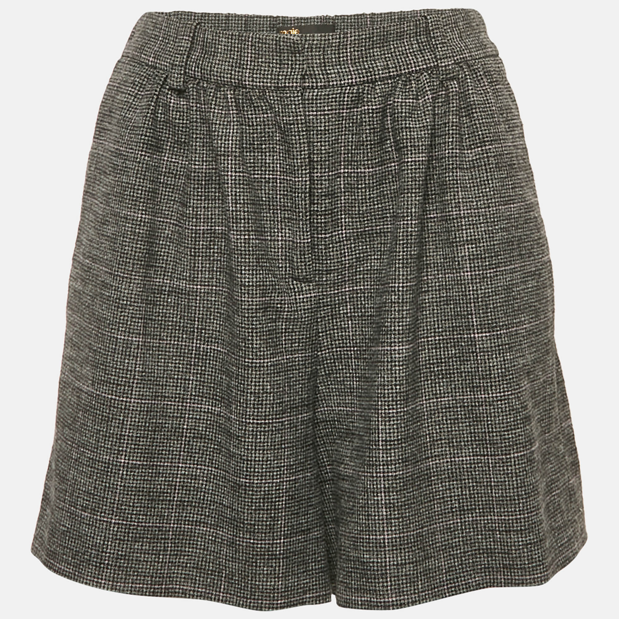 Maje Black Houndstooth Skorts L