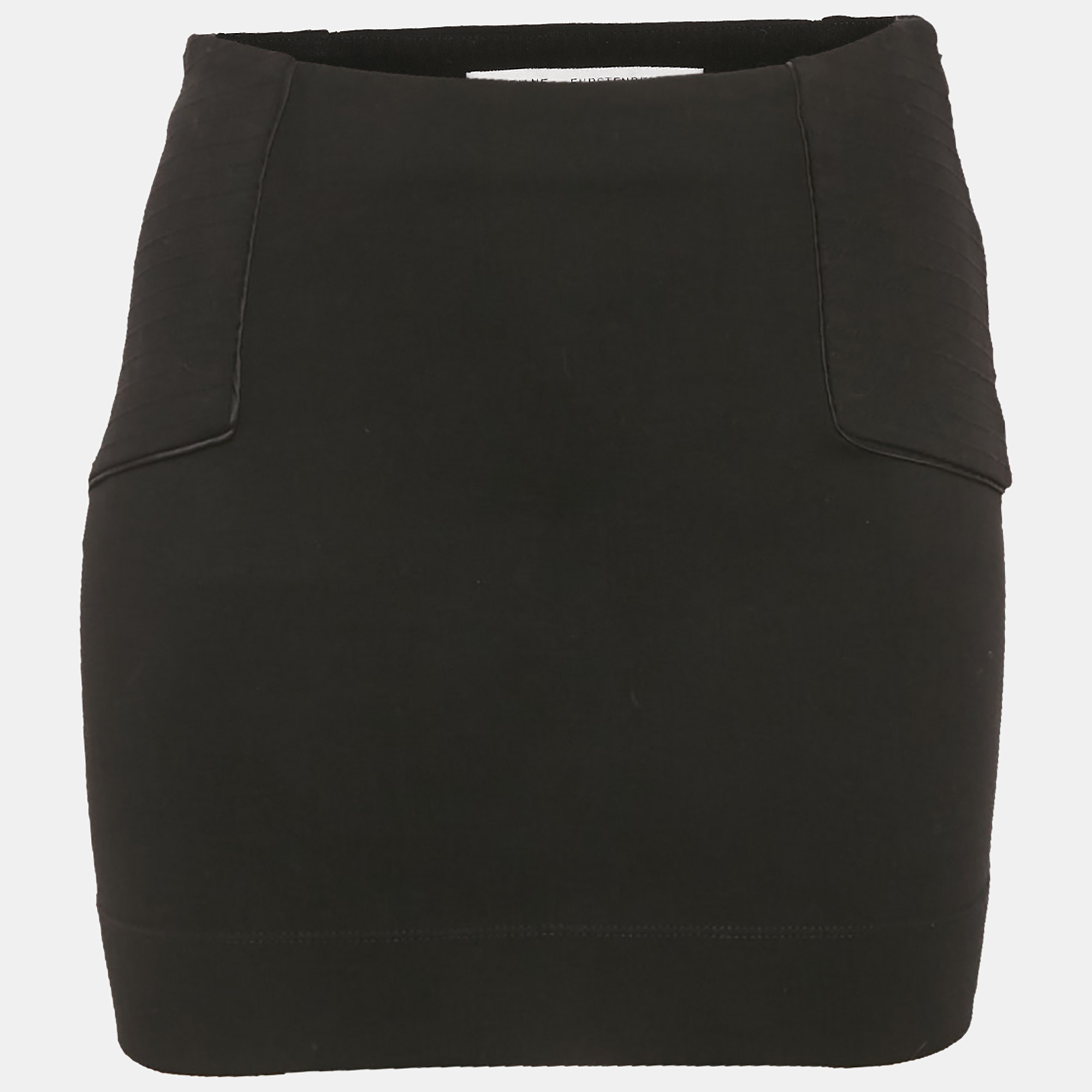 Diane Von Furstenberg Black Crepe Mini Skirt XS