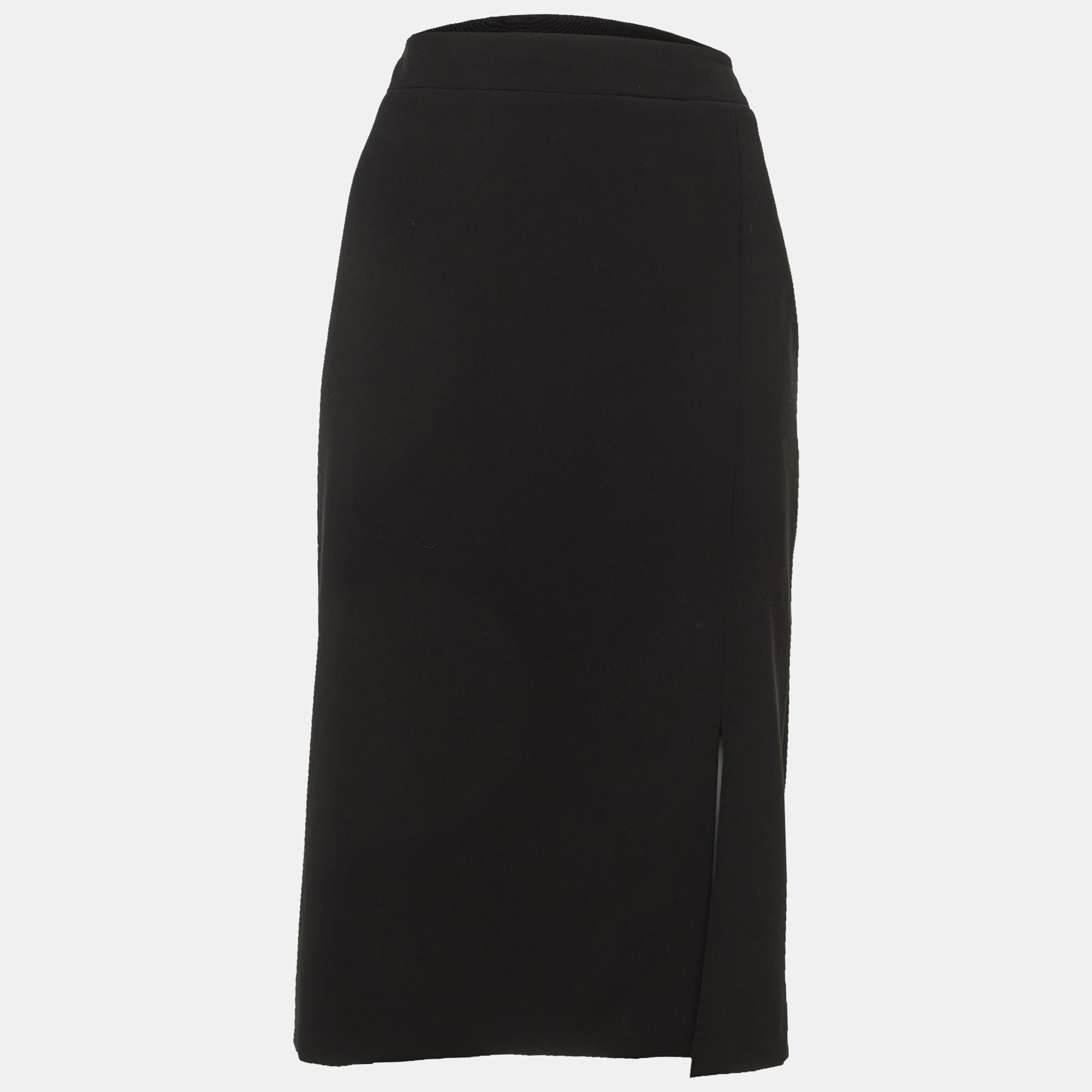 Moschino Couture Black Crepe Pencil Skirt L