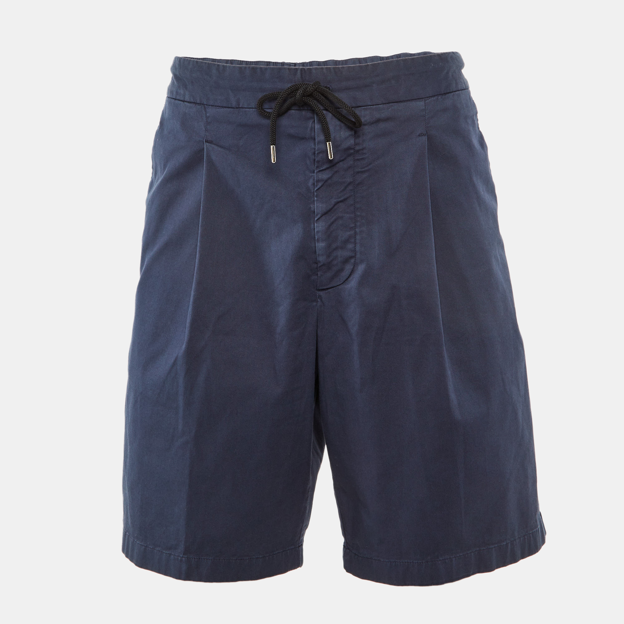Giorgio Armani Navy Blue Cotton Gabardine Shorts XXL