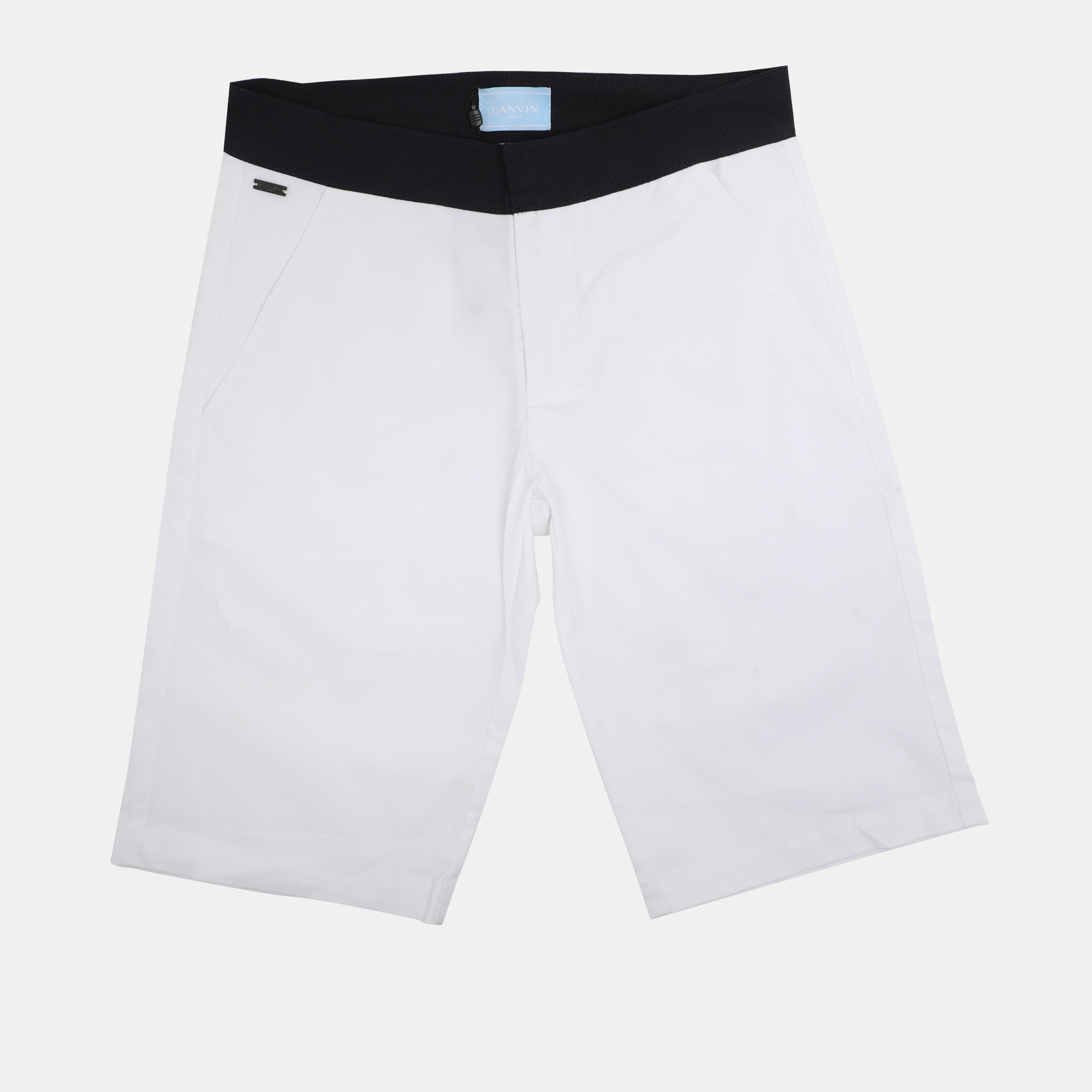 Lanvin White Bermudas Stretch Cotton Shorts 10 Yrs