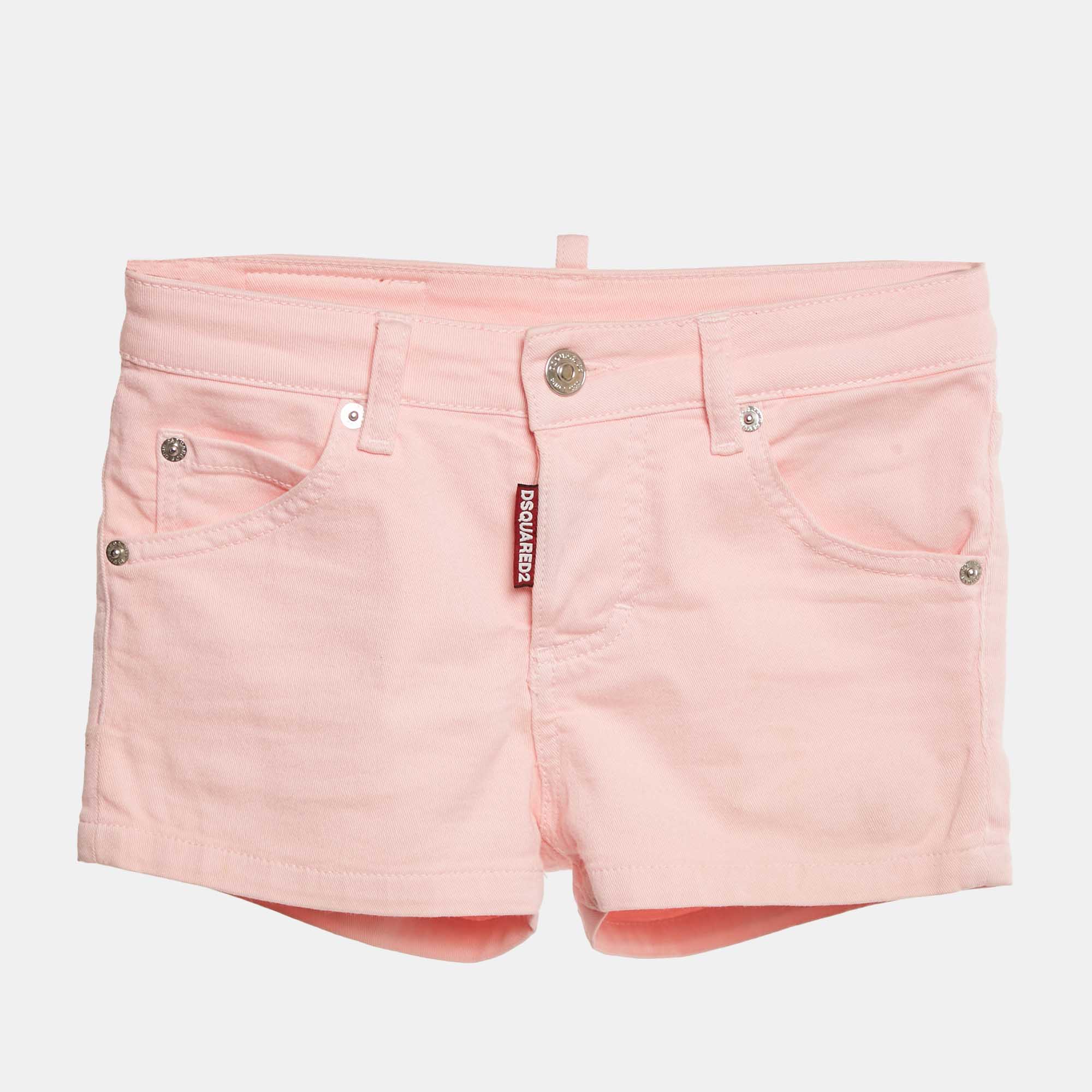 Dsquared2 Kids Pink Denim Junior M&auml;dchen Shorts 8Yrs
