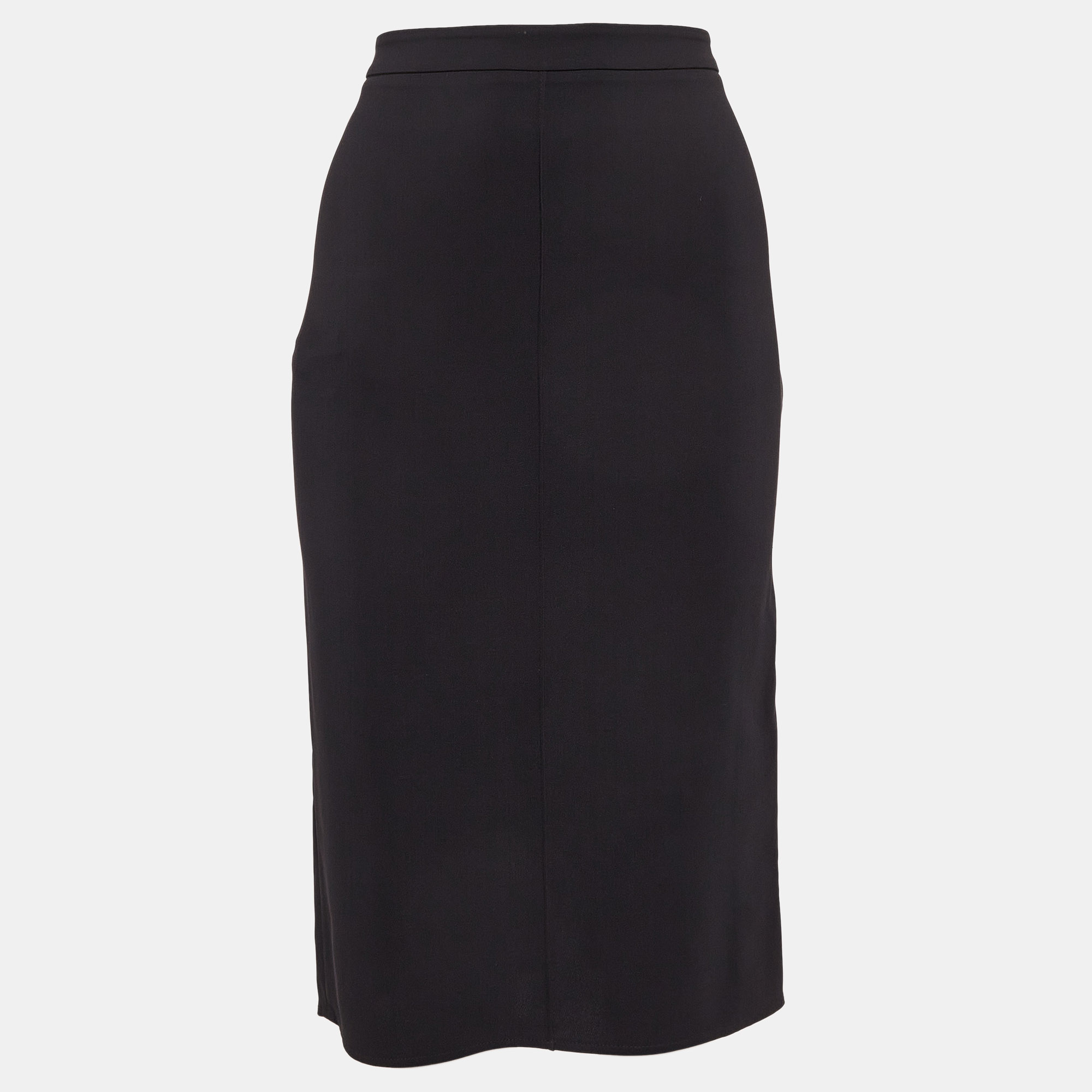 Elisabetta Franchi Black Crepe Pencil Skirt M