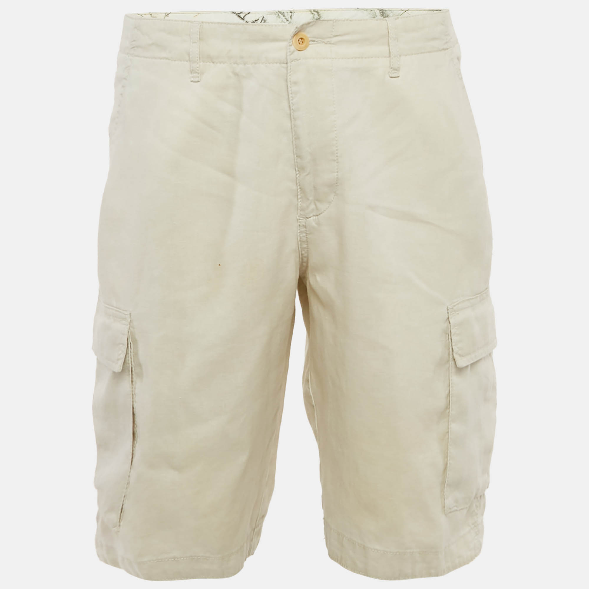 Boss By Hugo Boss Beige Linen Shorts M