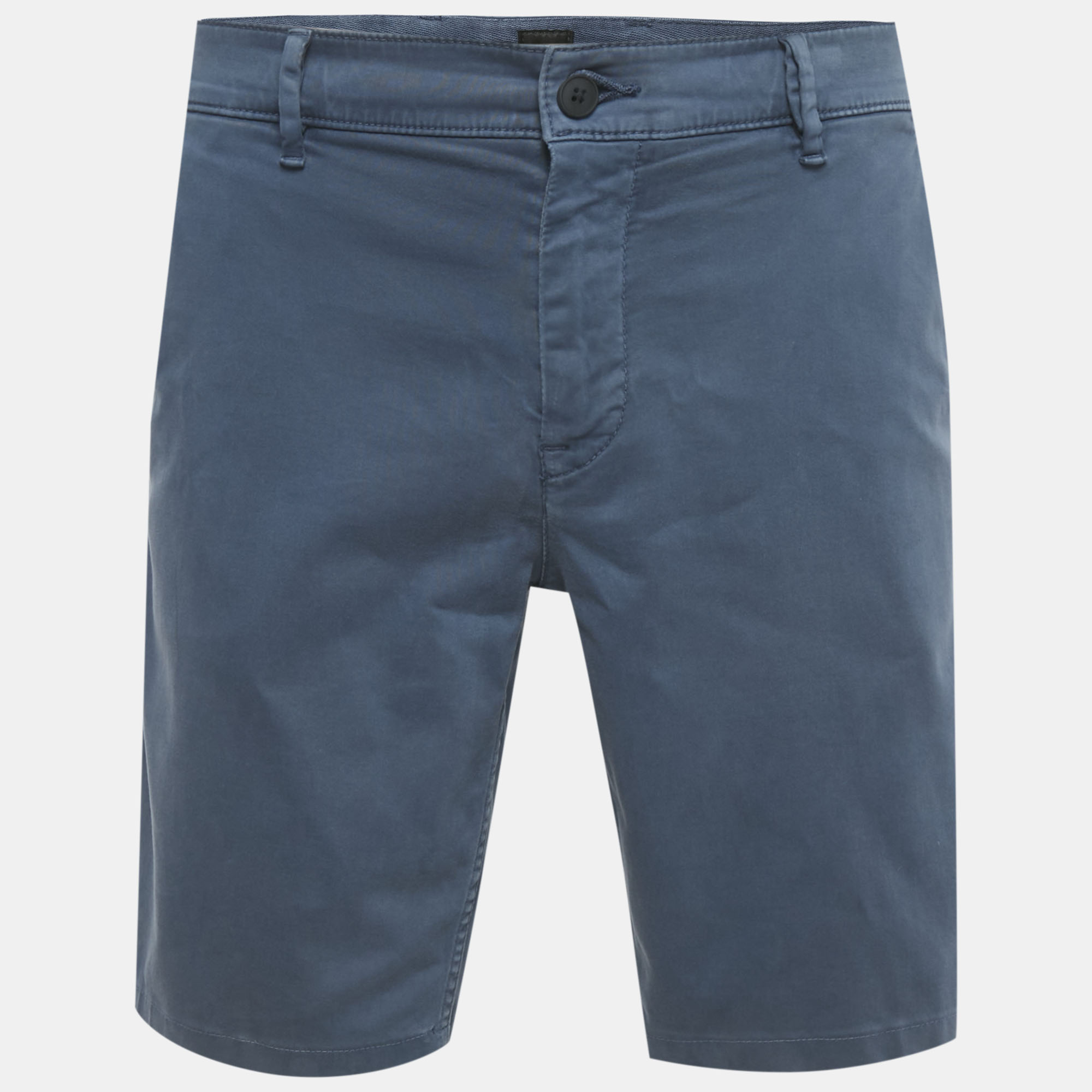 Boss By Hugo Boss Blue Cotton Slim Fit Shorts M