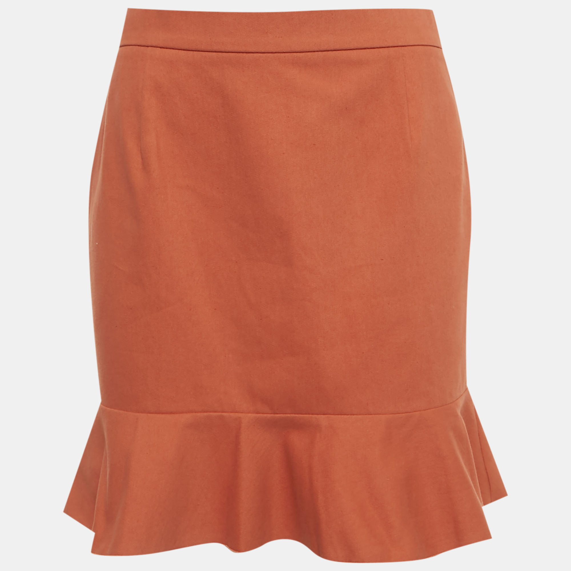 M Missoni Brown Cotton Ruffled Mini Skirt XS