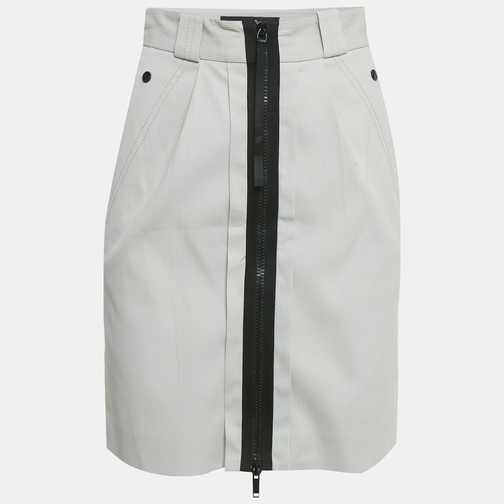Gucci Light Grey Corduroy Mini Skirt S