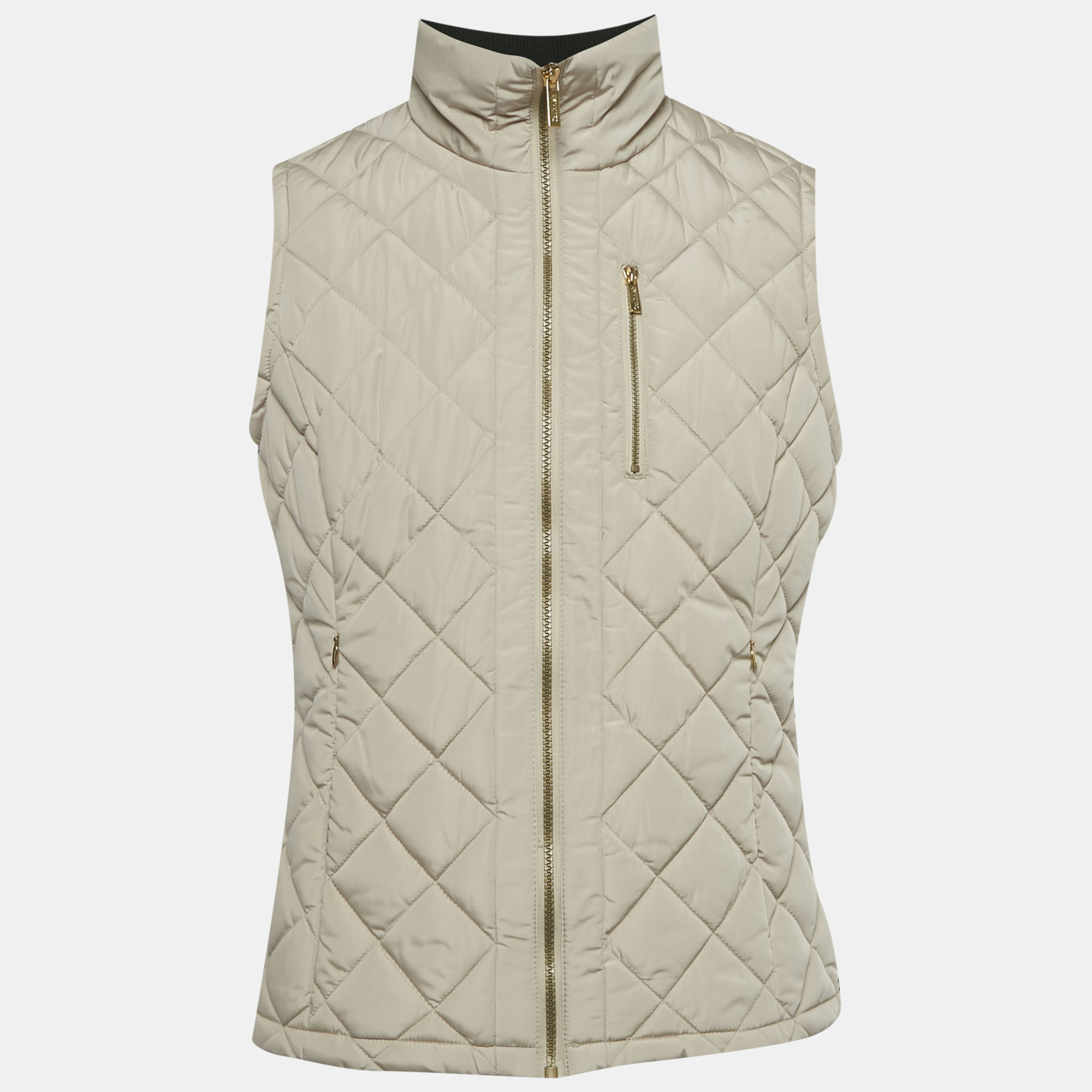 Calvin Klein Beige Nylon Quilted Vest L