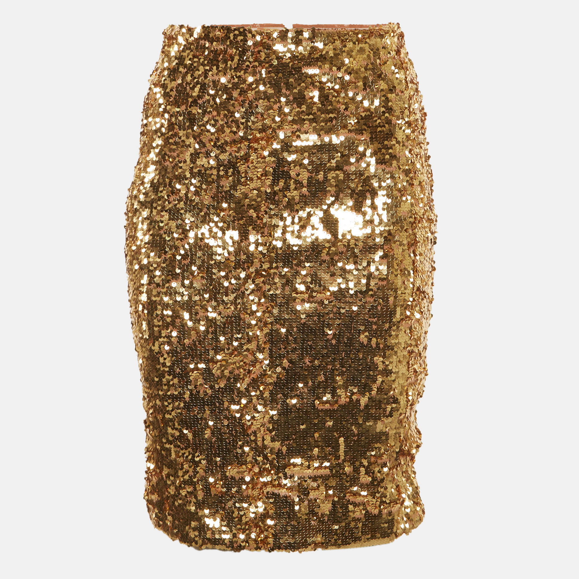 Alice + Olivia Gold Sequin Ramos Pencil Skirt XS