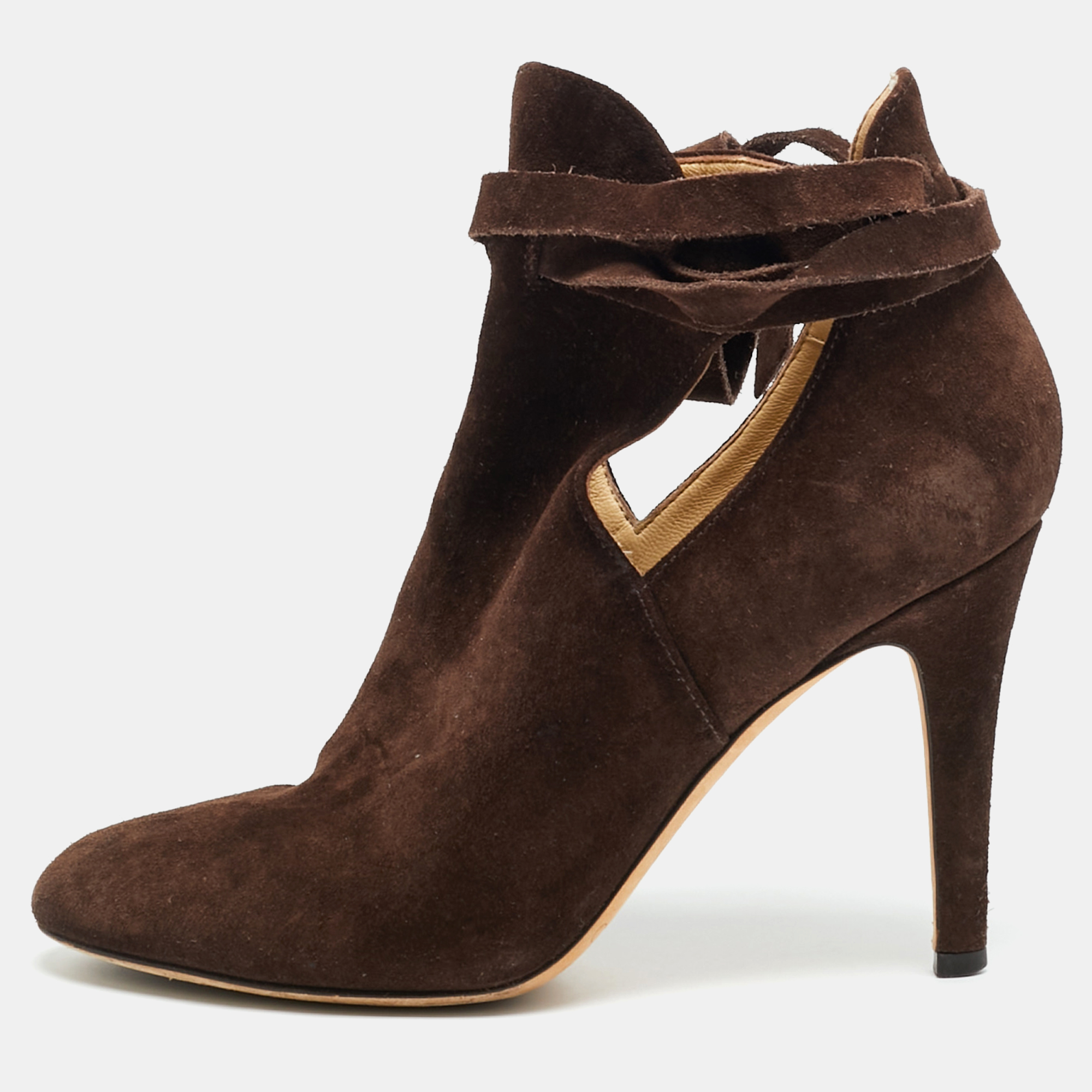Jimmy Choo Marina Size 36 Brown Suede Ankle Length Boots