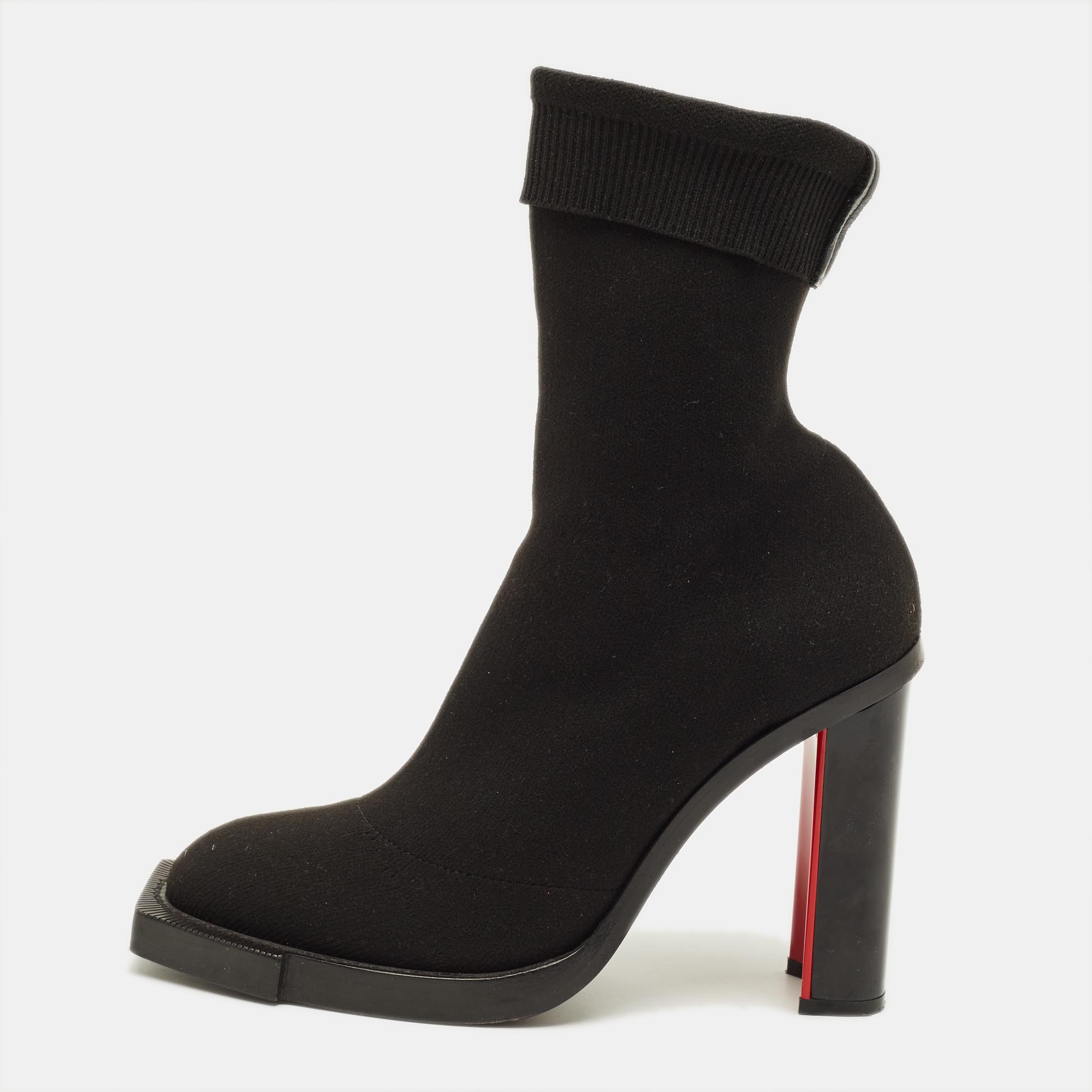 Alexander McQueen Size 38.5 Black Stretch Fabric Ankle Length Boots