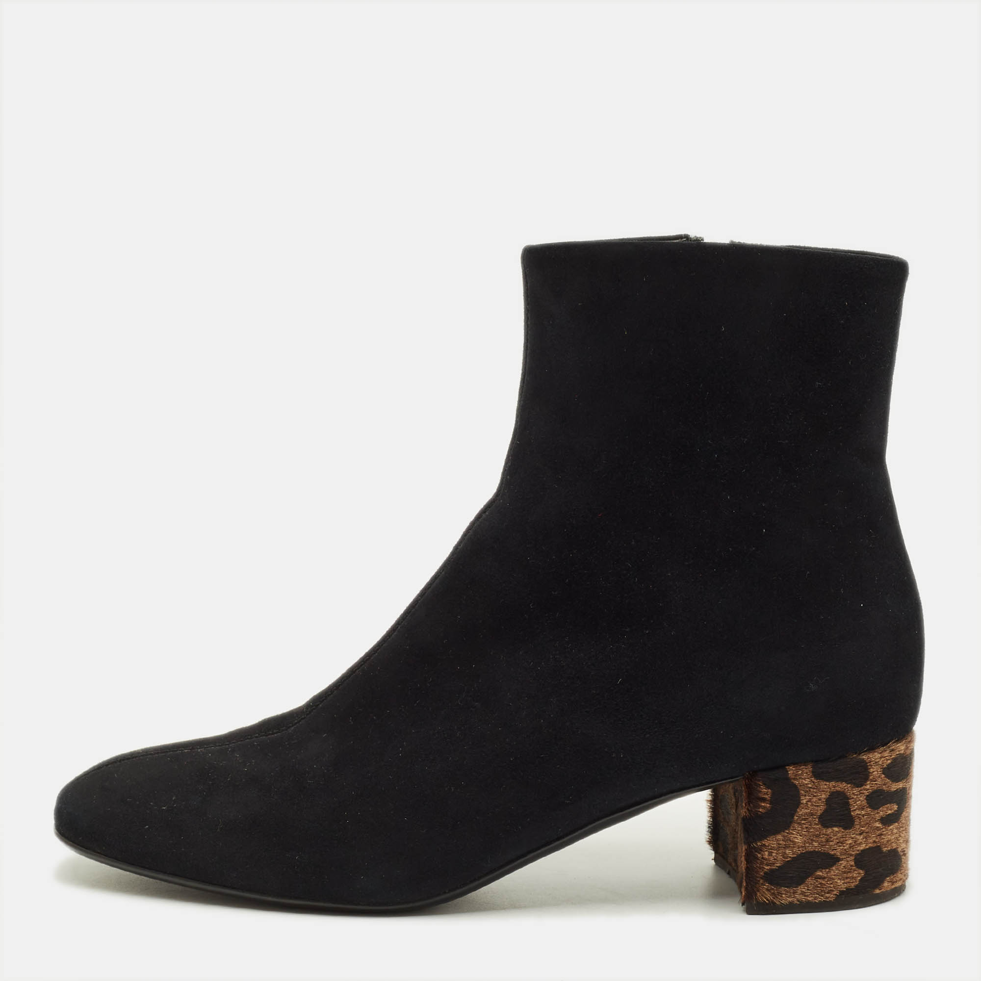 Giuseppe Zanotti Size 38.5 Black Suede Ankle Length Boots