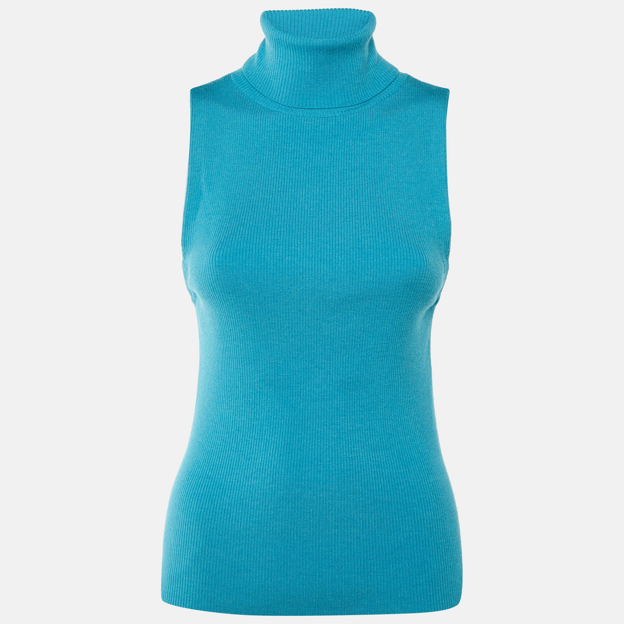 Alice + Olivia Blue Wool Knit Turtleneck Top L