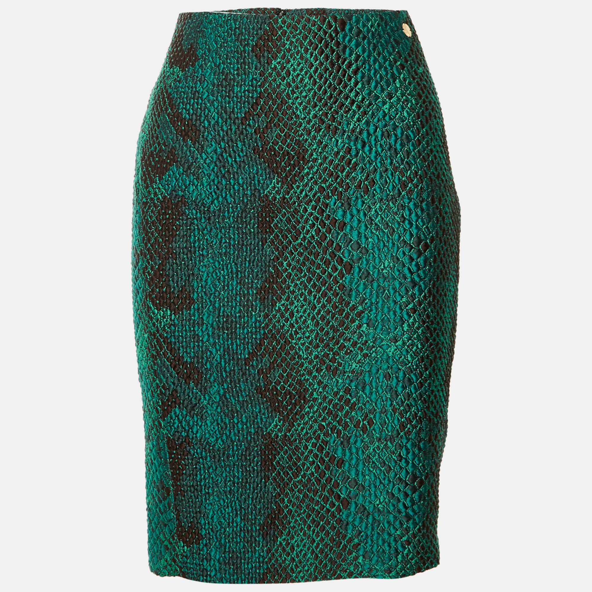 Versace Collection Green Textured Mini Skirt M