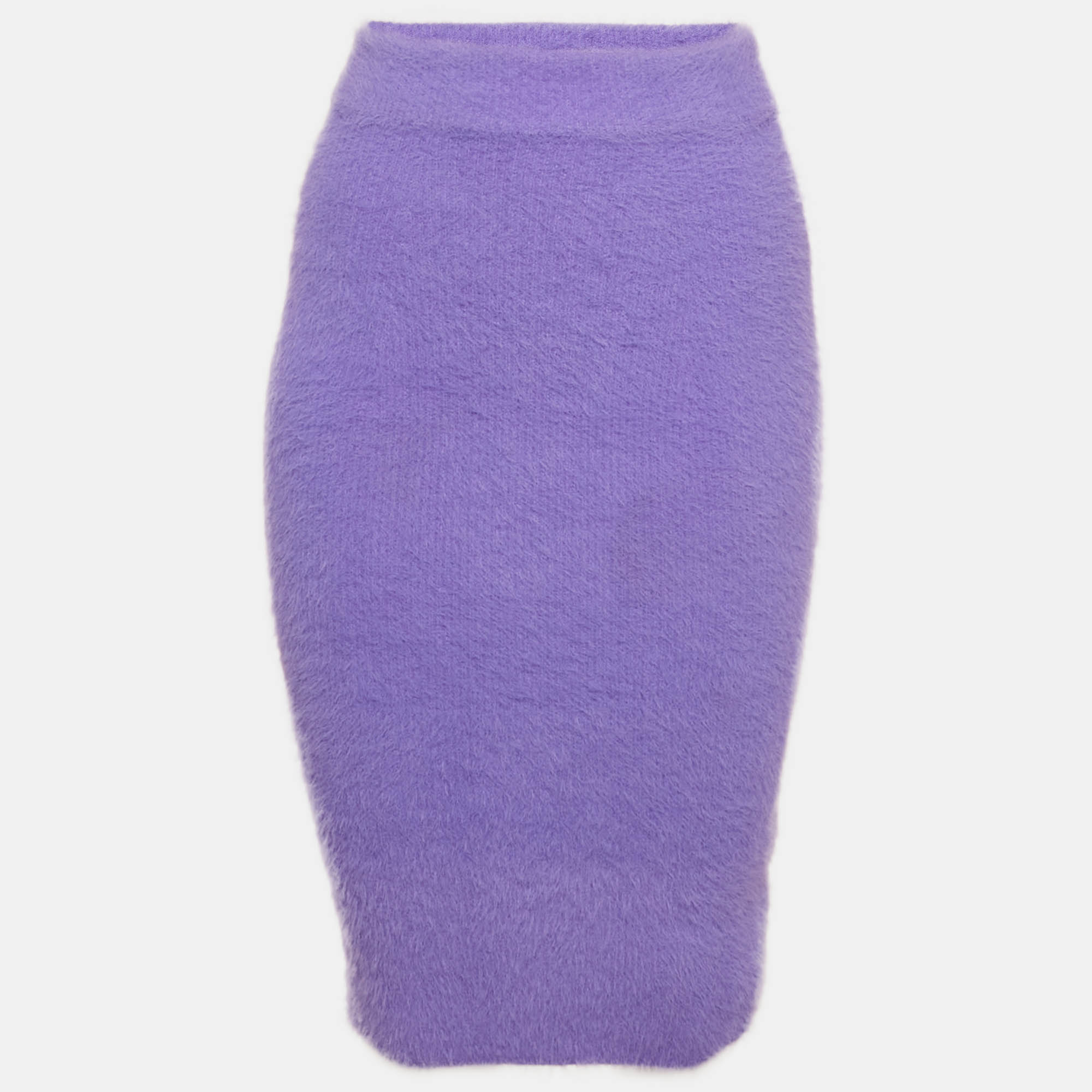 Off-White Lilac Faux Mohair Mini Skirt M