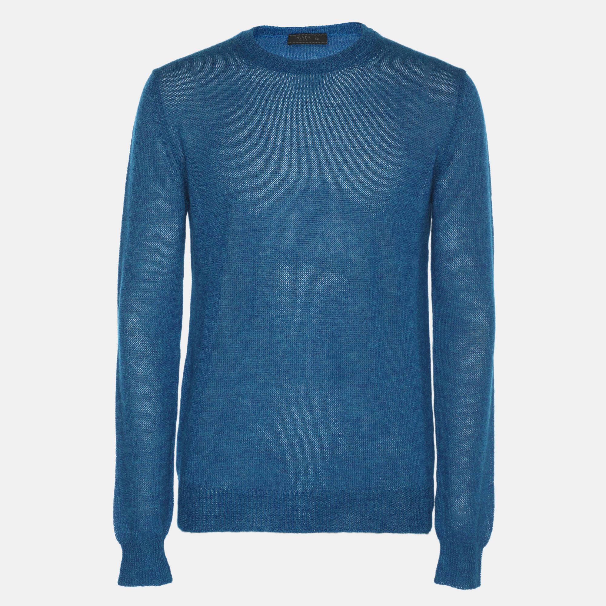 Prada Blue Alpaca Wool Sweater L