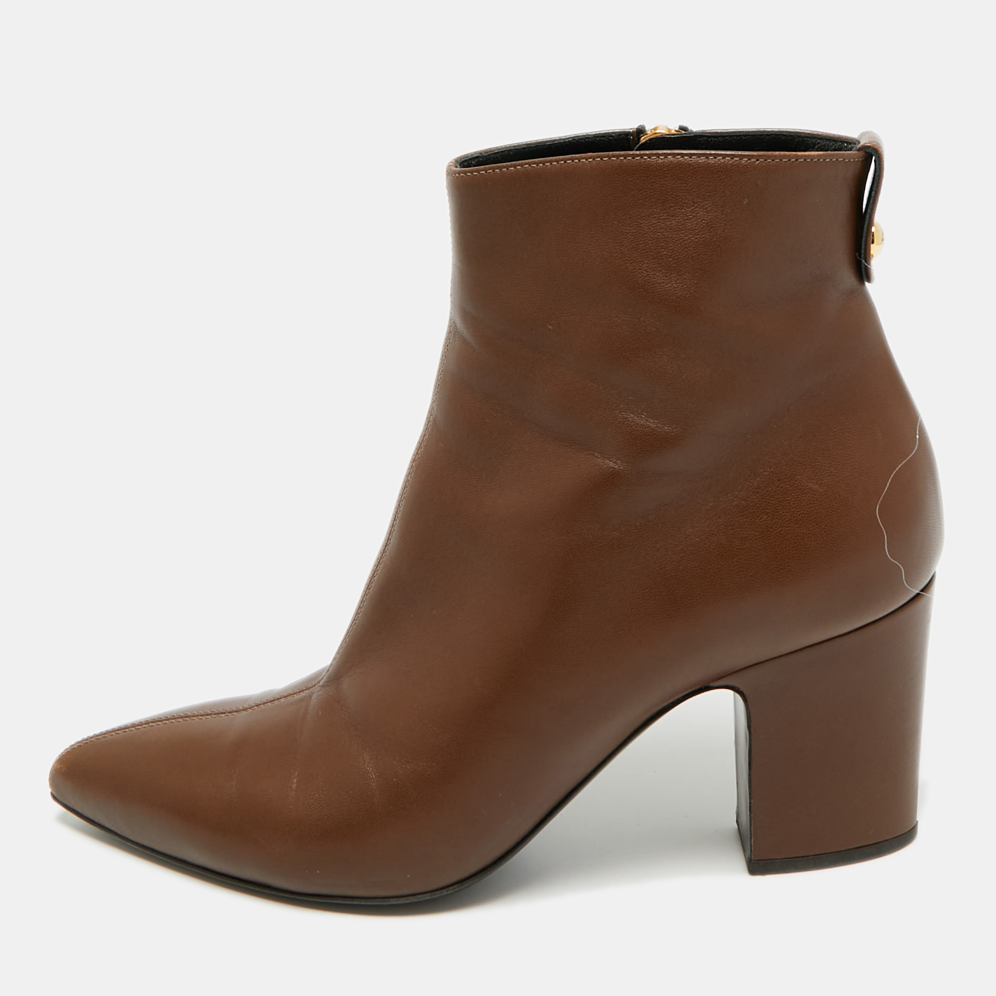 Giuseppe Zanotti Size 38 Brown Leather Ankle Length Boots