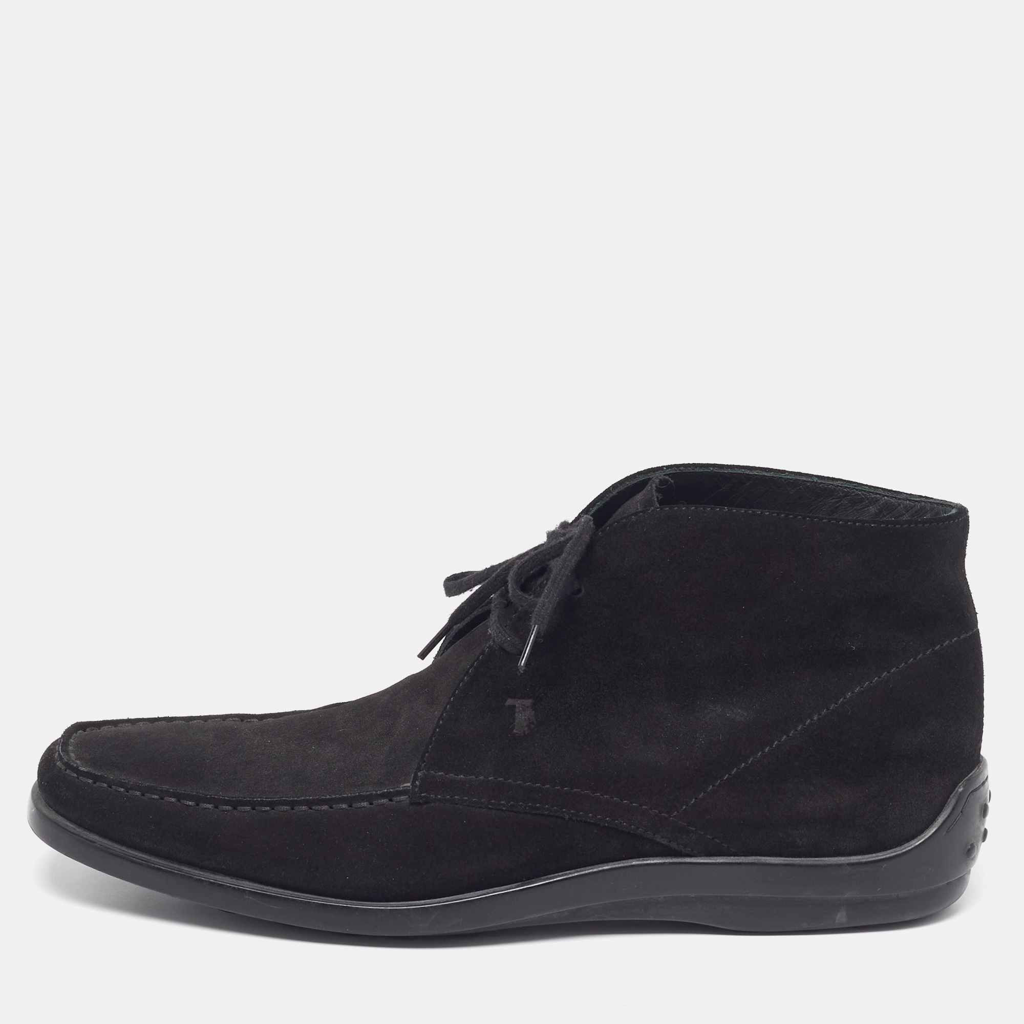 Tod's Desert Size 42.5 Black Suede Ankle Length Boots