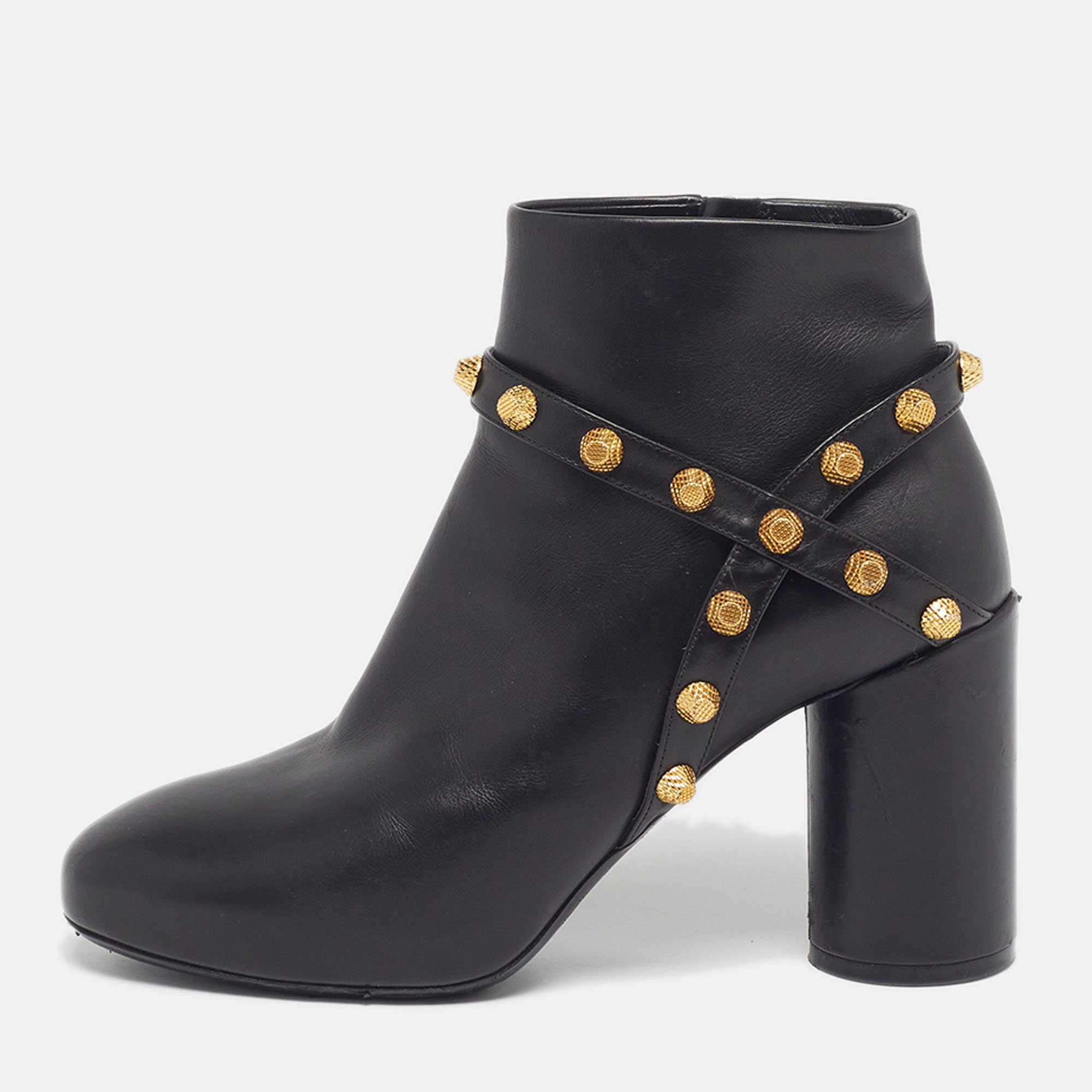 Balenciaga Arena Size 35.5 Black Leather Ankle Length Boots