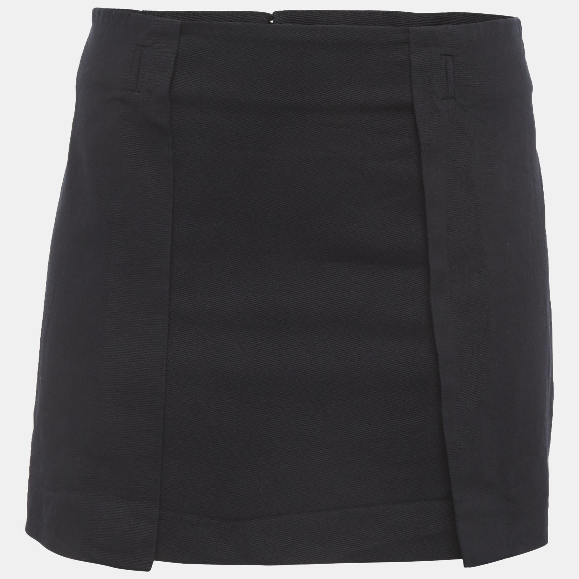 Gucci Navy Blue Gabardine Pleated Mini Skirt S