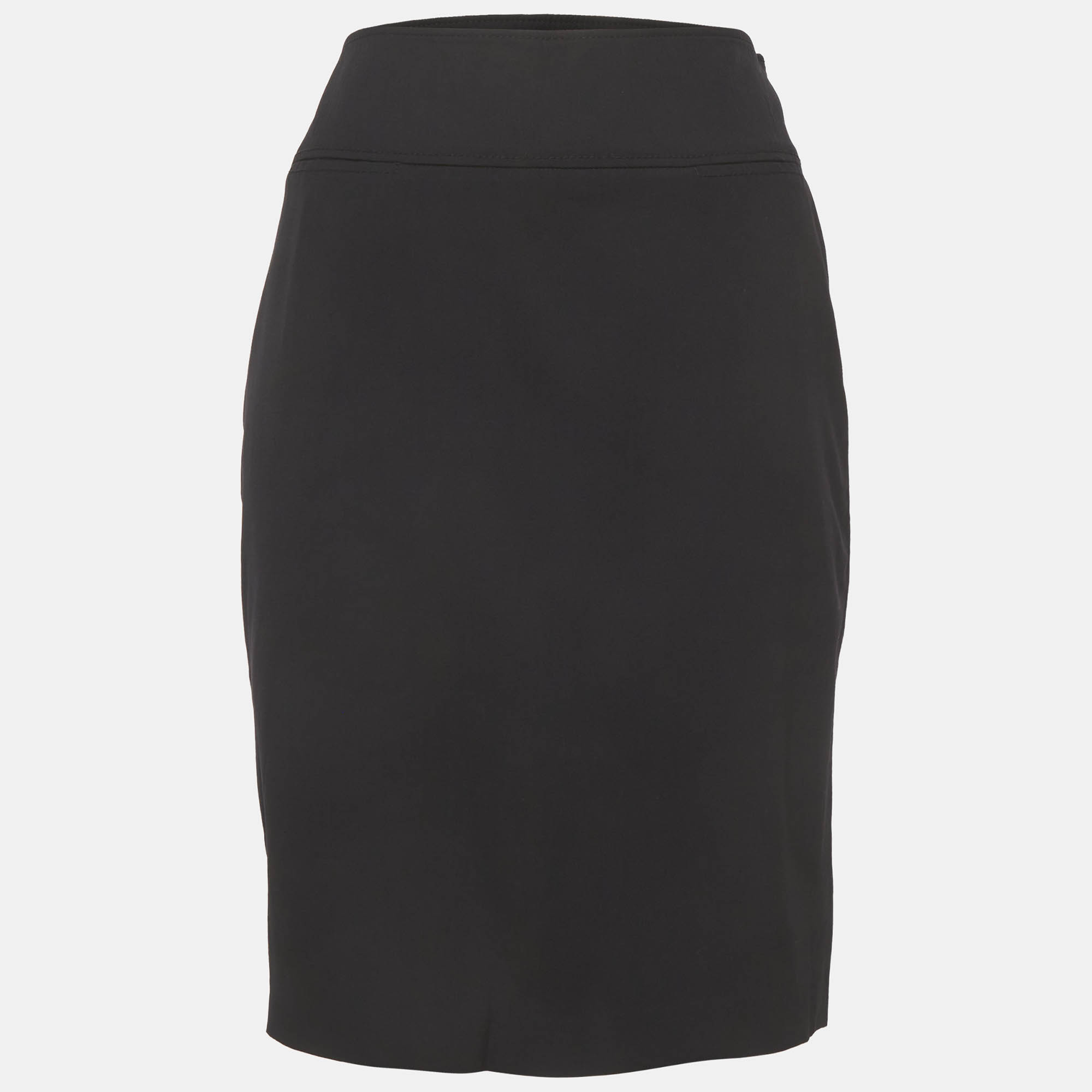 Burberry Black Wool Pencil Skirt M