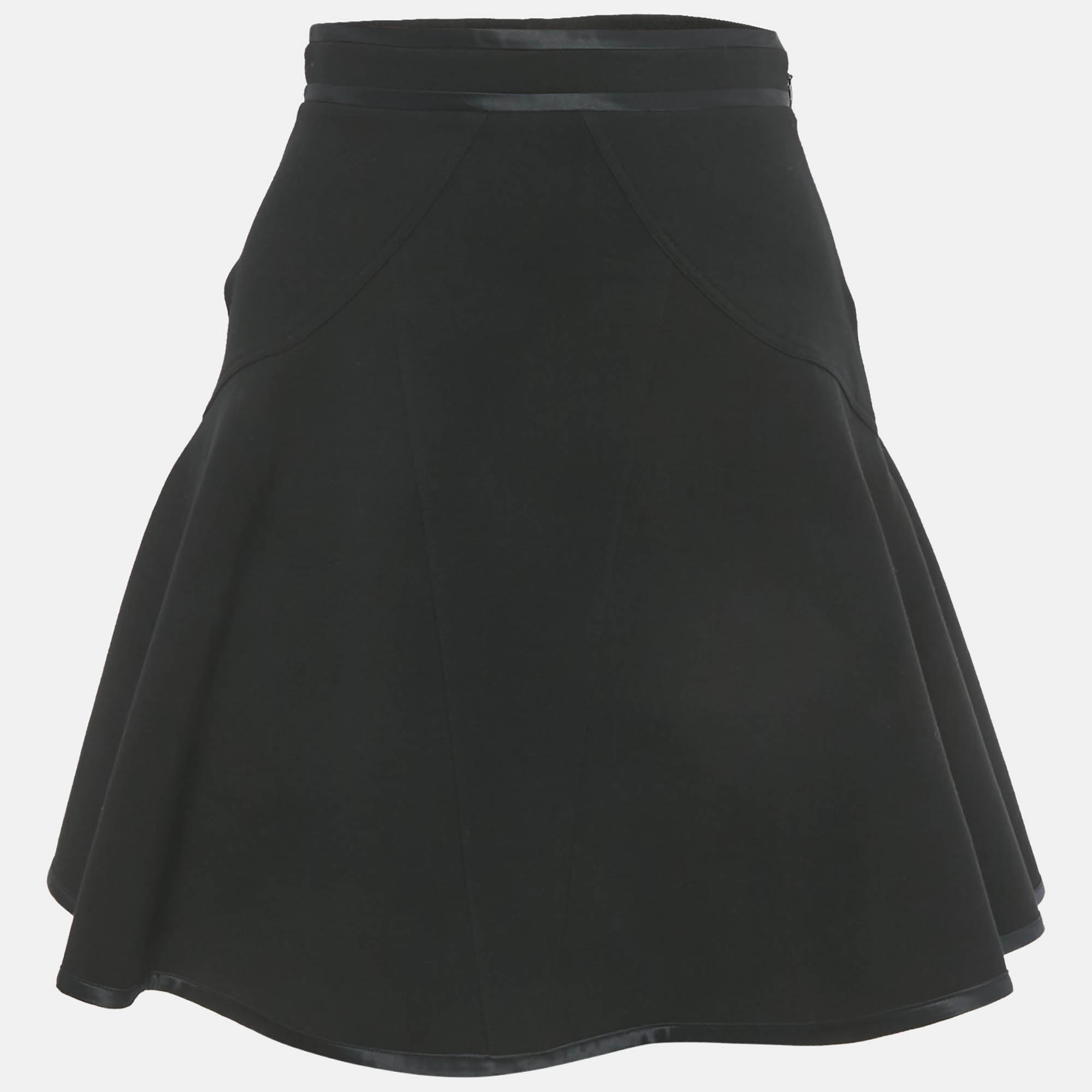 Givenchy Black Knit Flared Mini Skirt S