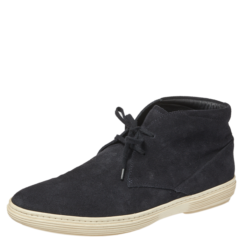 Tod's Black Suede Desert Ankle Boots Size 40