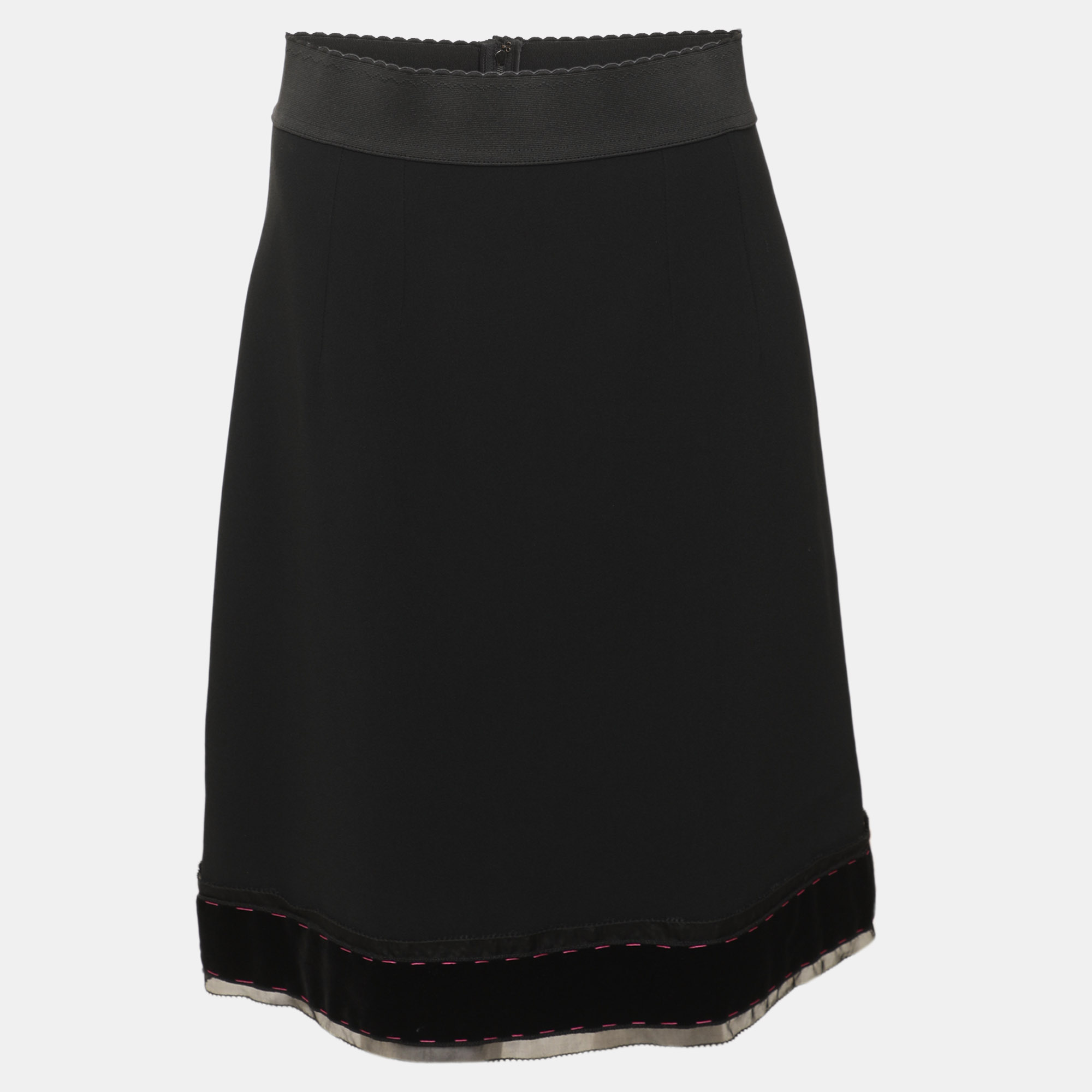 Dolce & Gabbana Black Stretch Crepe Mini Skirt S