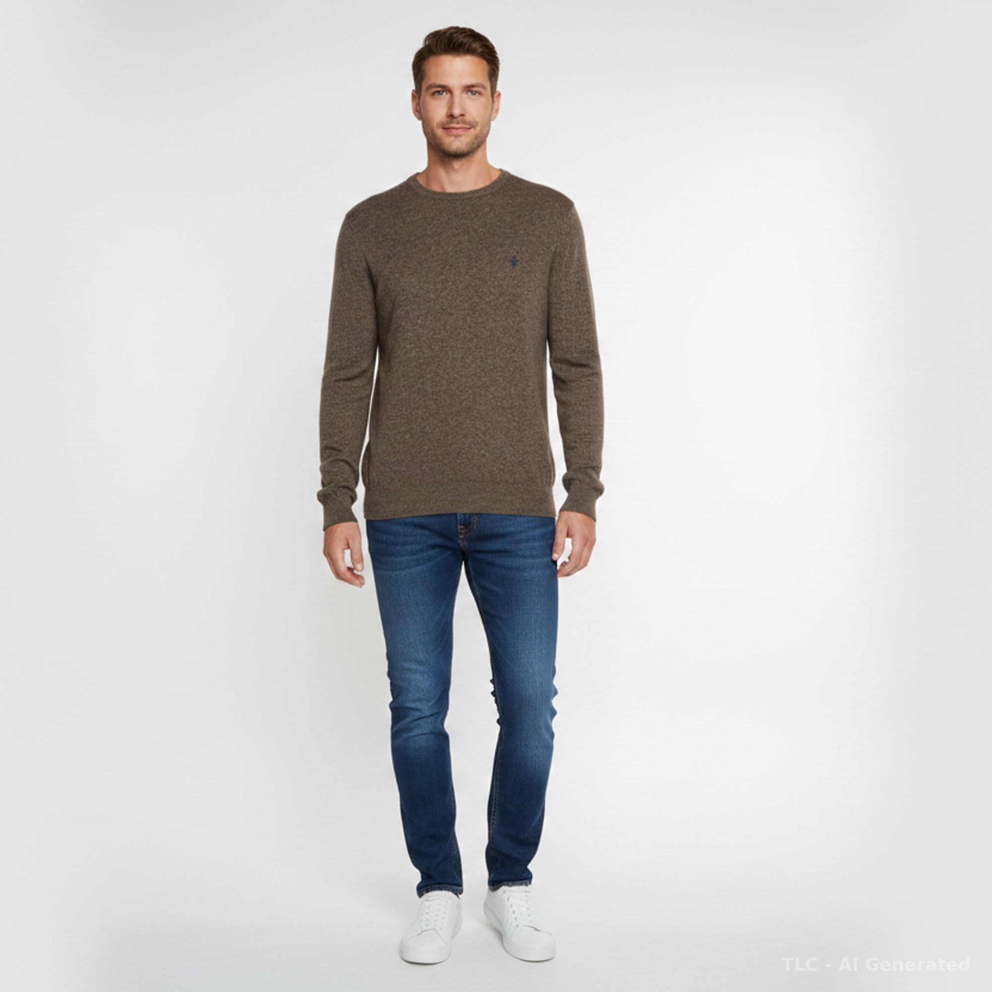 Polo Ralph Lauren Brown Wool Knit Sweater XXL