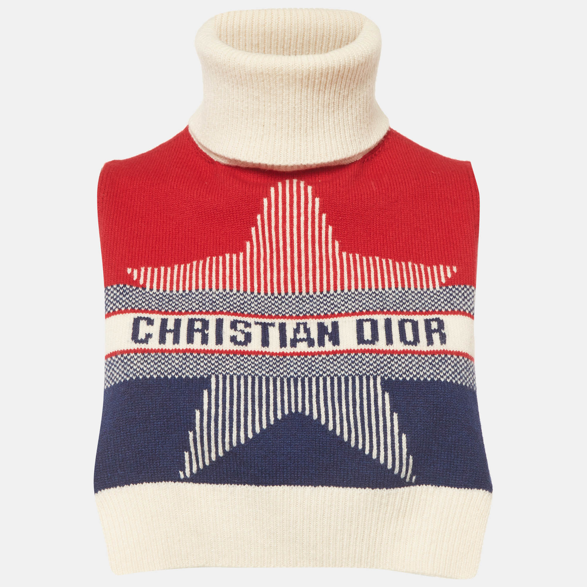 Christian Dior Multicolour Logo Knit Turtleneck Snood U