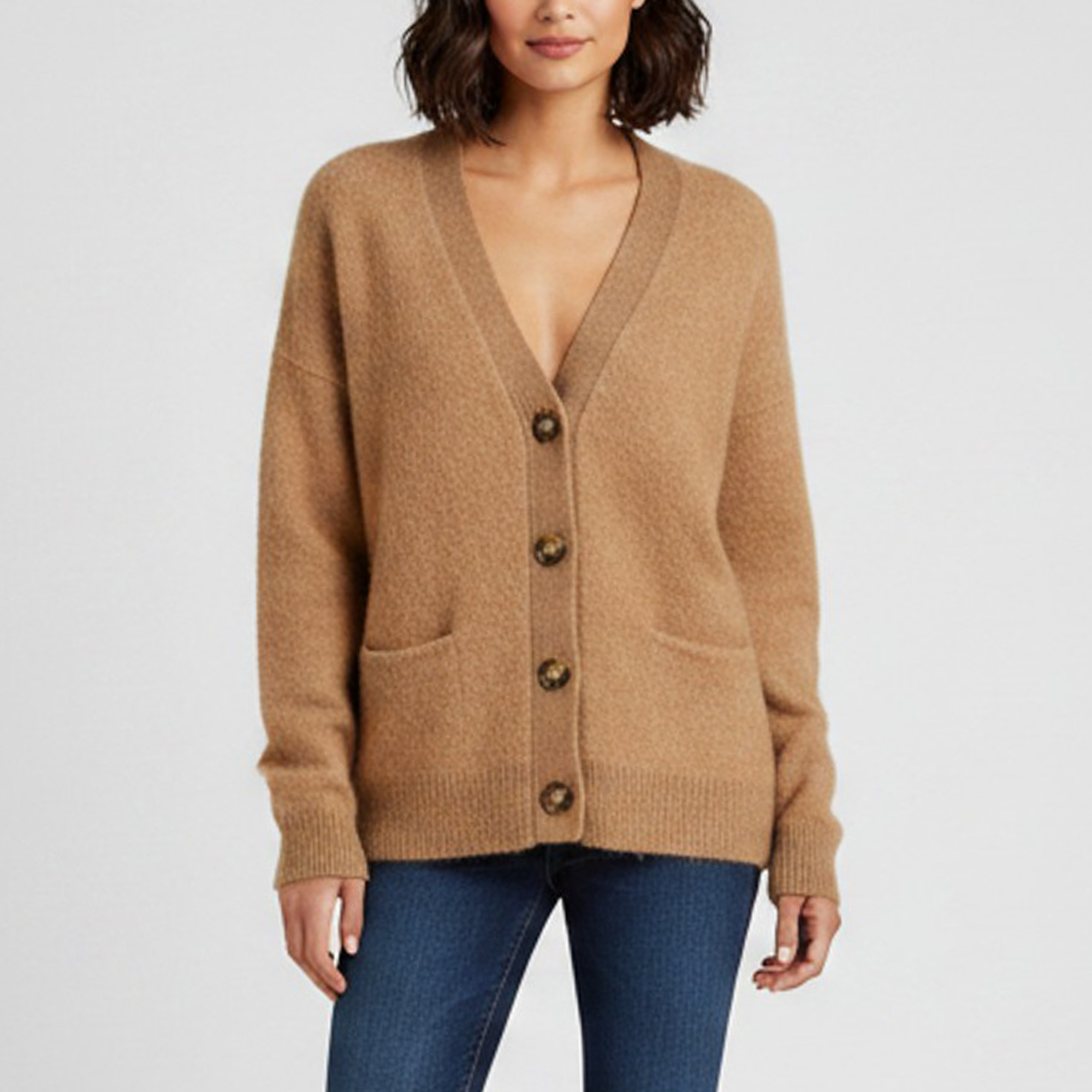 Acne Studios Brown Rib Knit Cardigan XS