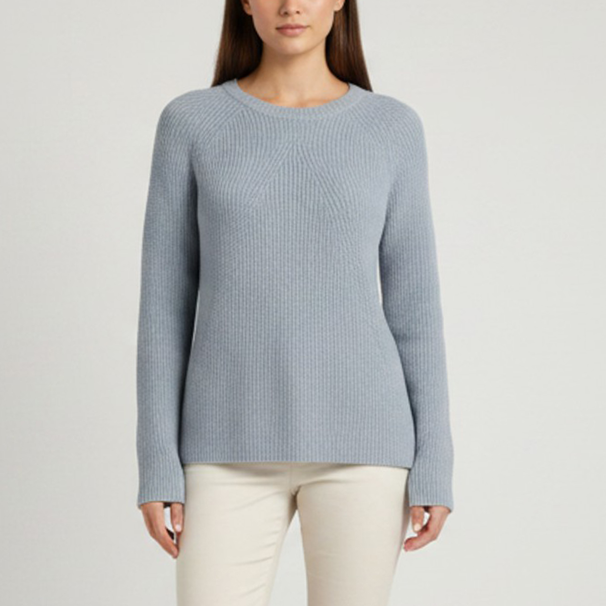 Joseph Pale Blue Rib Knit Sweater M