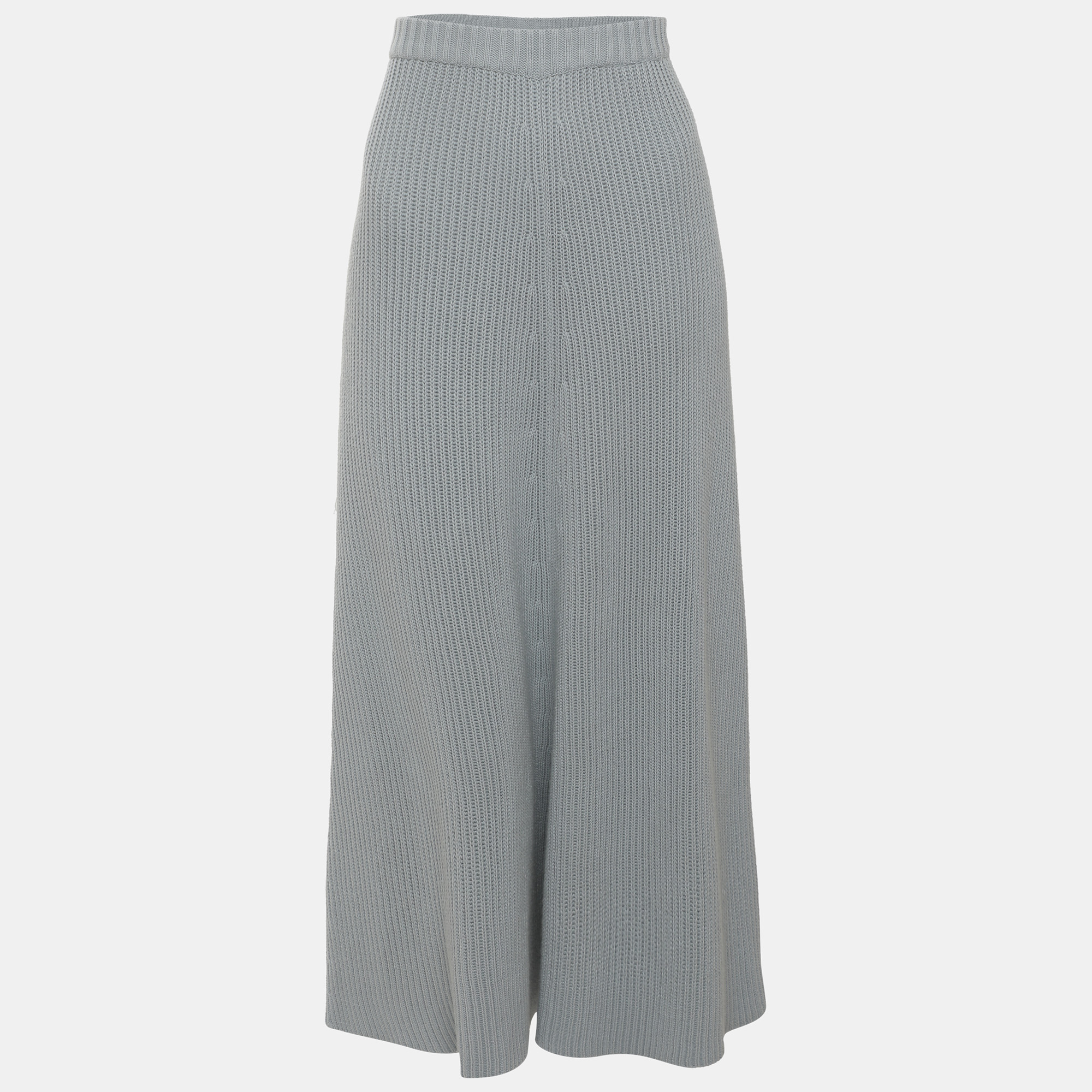 Joseph Pale Blue Rib Knit Maxi Skirt M