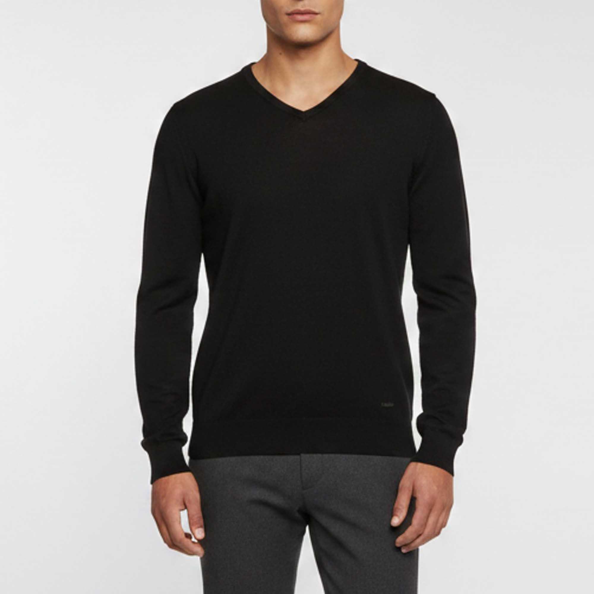 Armani Collezioni Black Knit Long Sleeve Sweater XS