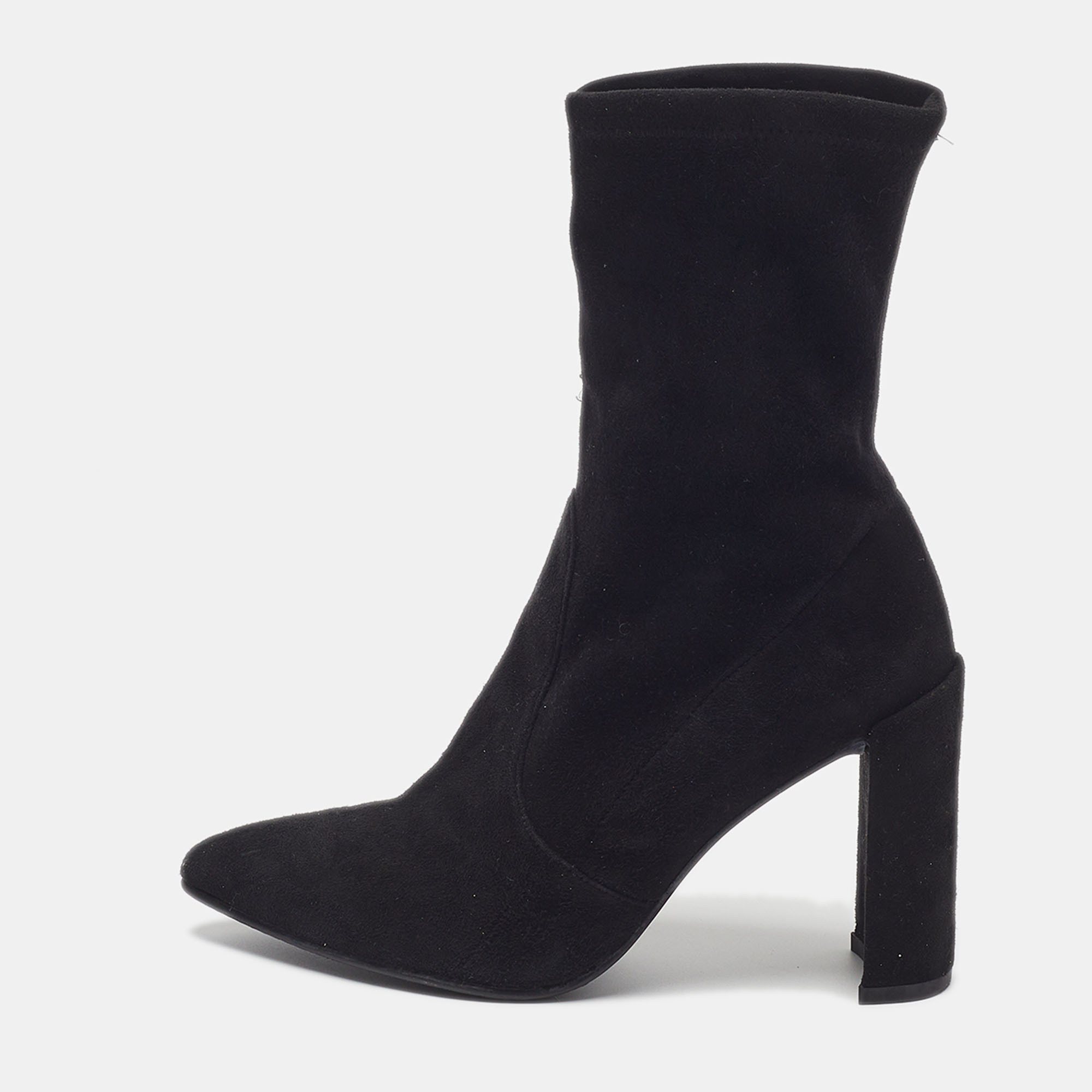 Stuart Weitzman Size 37 Black Suede Ankle Length Boots