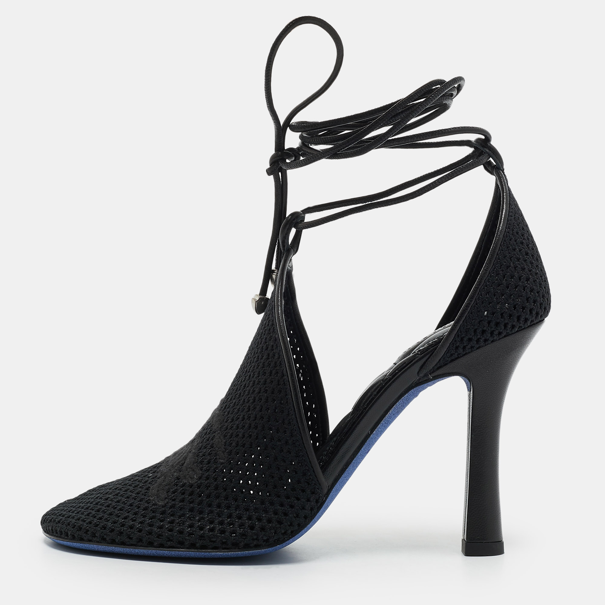 Burberry 100 Tie Size 37 Black Mesh Booties