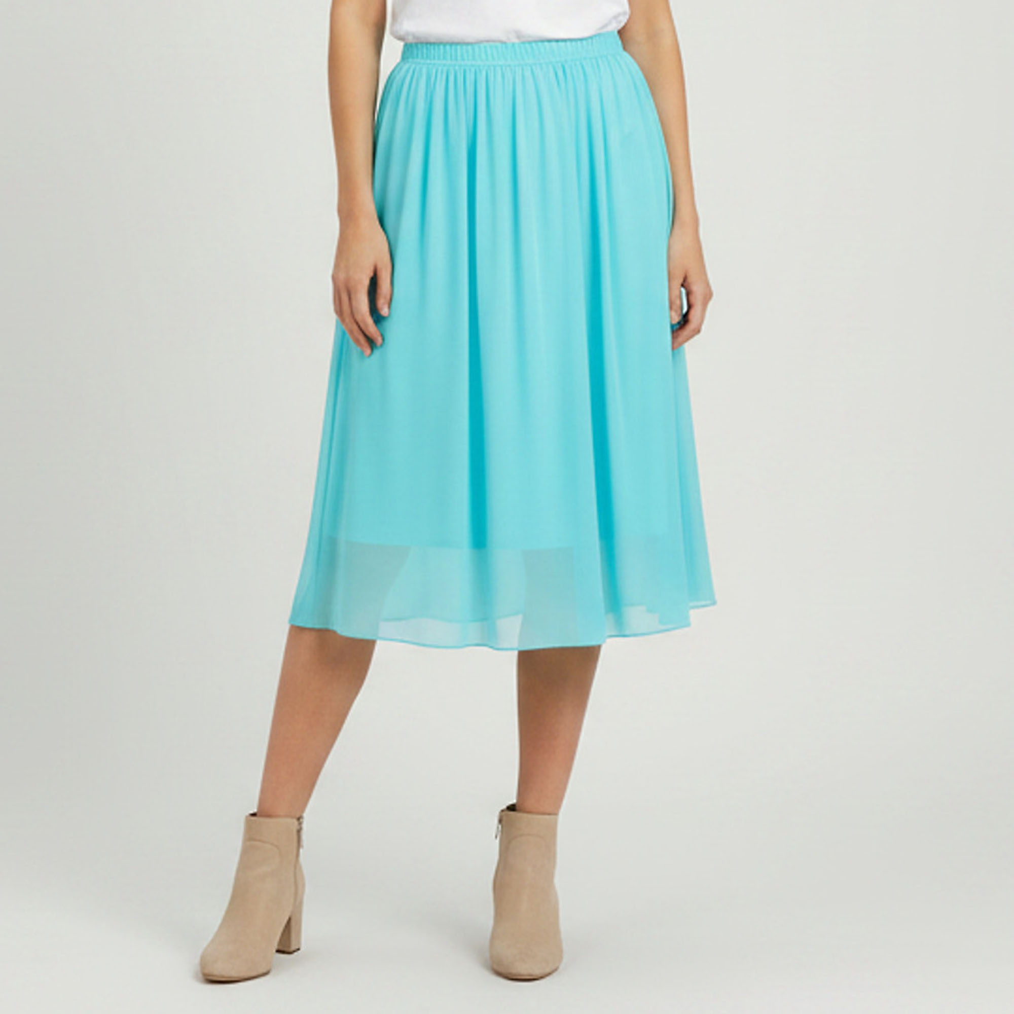 Emilio Pucci Blue Chiffon Midi Skirt S