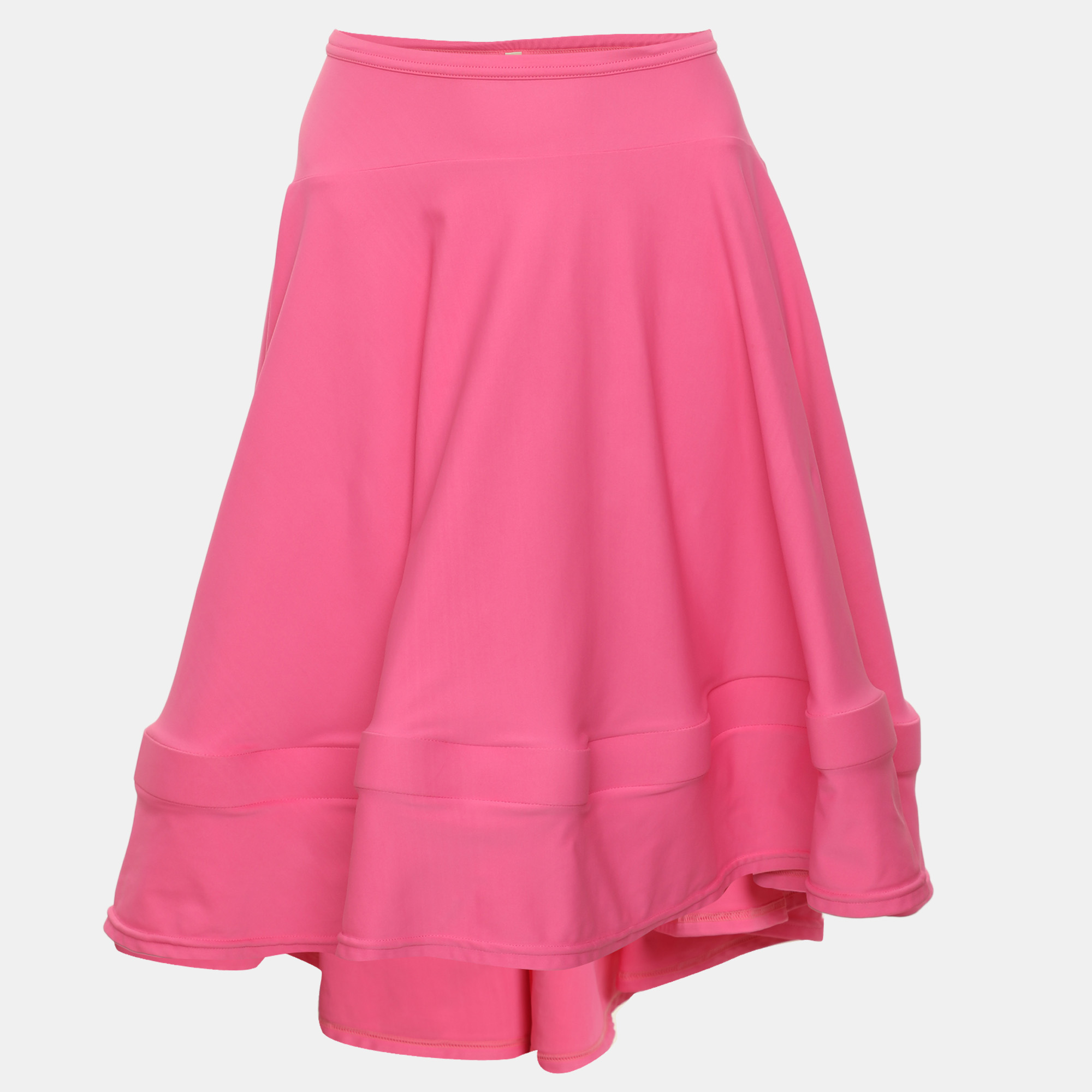 Comme des garcons Pink Neoprene Flared Skirt M