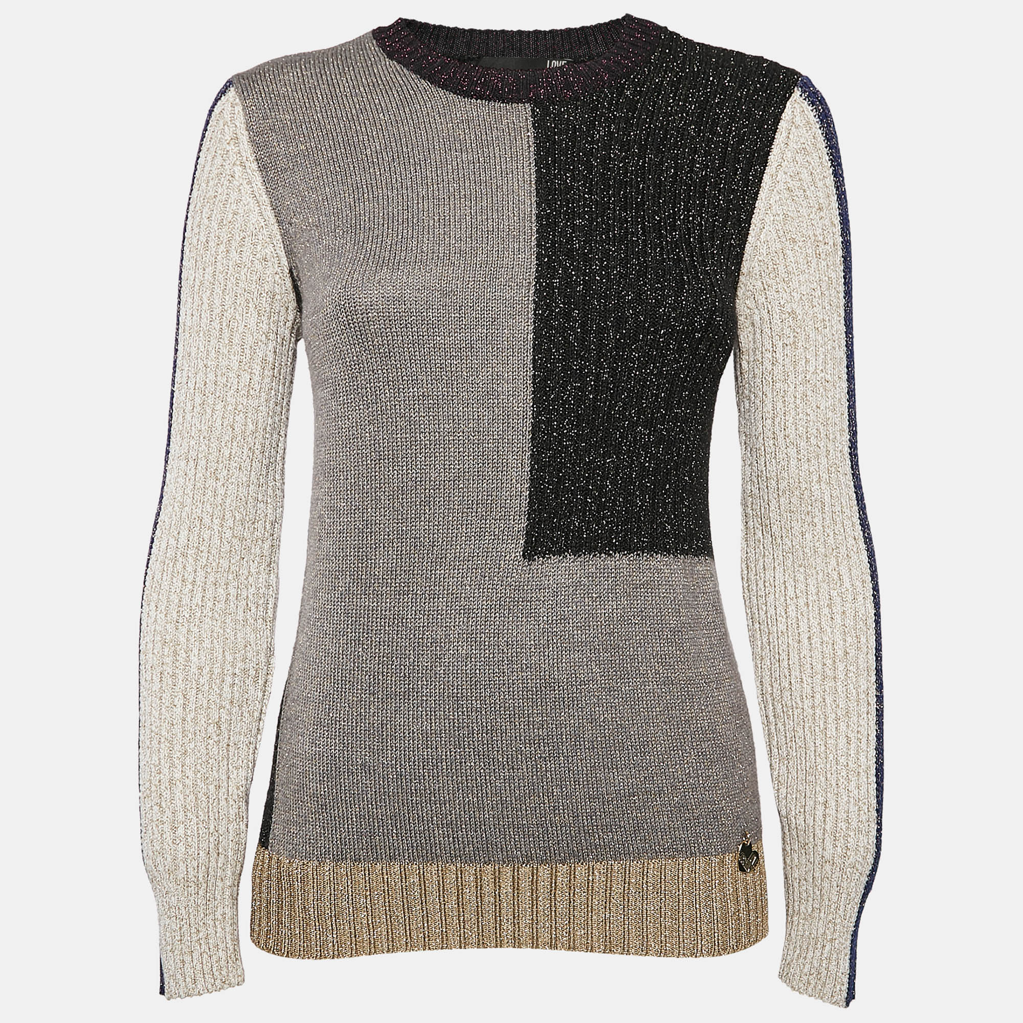 Love Moschino Multicolor Lurex Knit Sweater S
