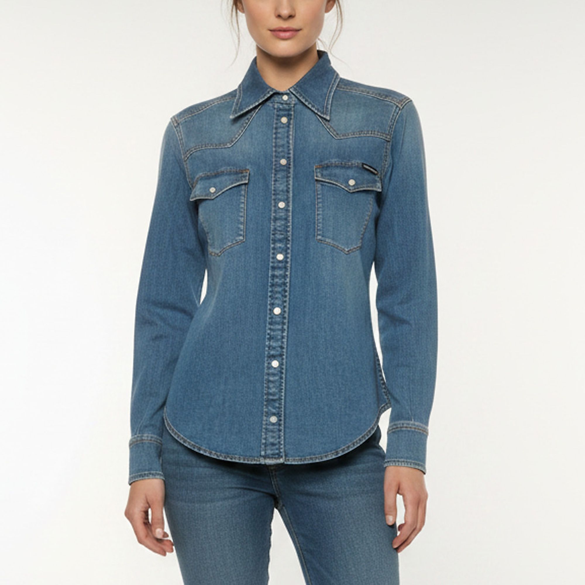 Dolce & Gabbana Blue Denim Button Up Shirt S