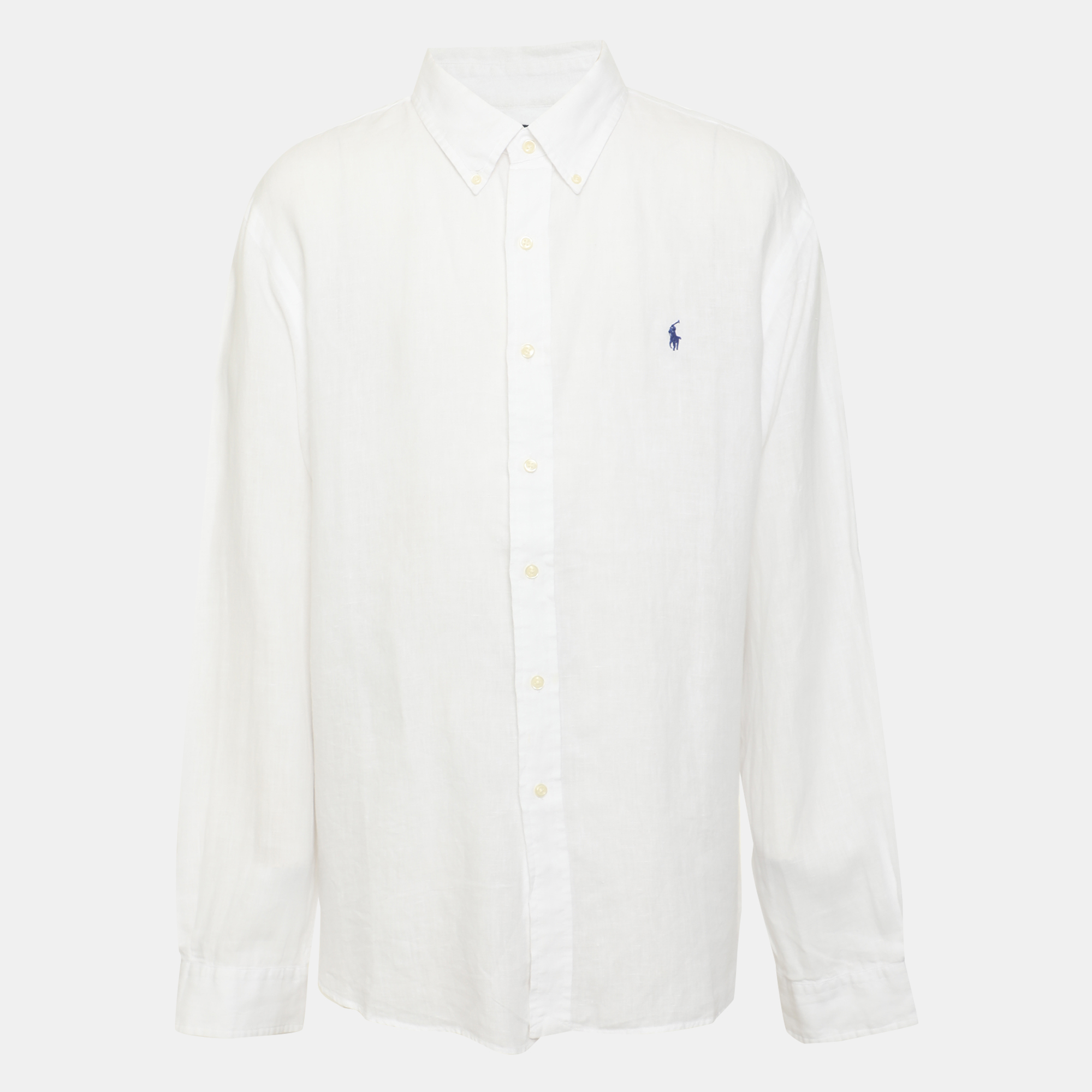 Polo by Ralph Lauren White Linen Long Sleeve Shirt XXL Polo Ralph Lauren
