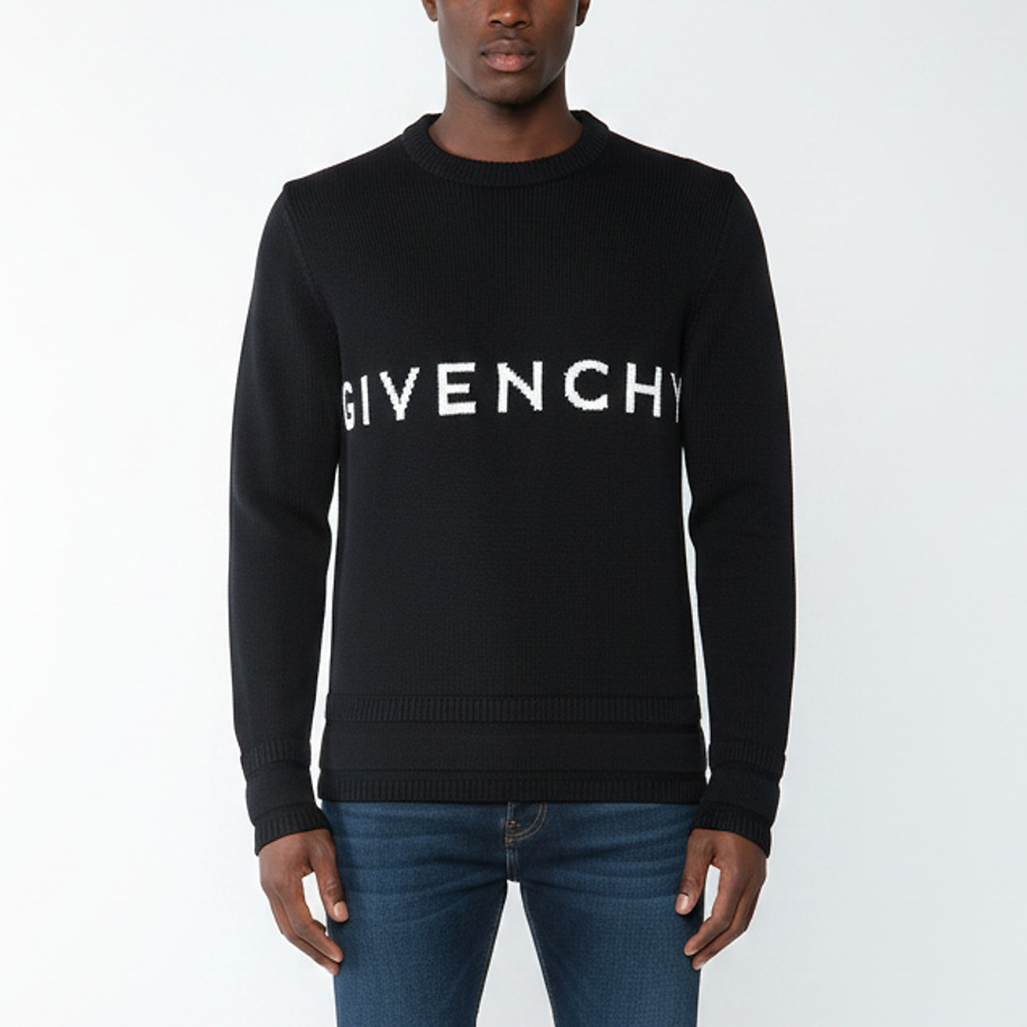 Givenchy Black 4G Logo Cotton Knit Pullover M