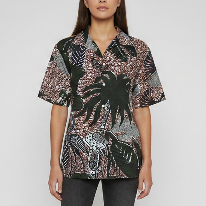 Christian Dior Multicolor Toile de Jouy Print Cotton Blouse M