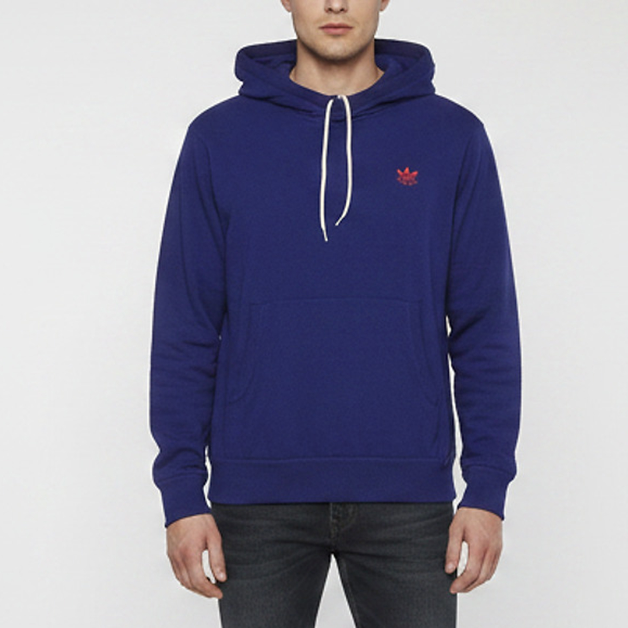 Gucci  X Adidas Blue Logo Embroidered Wool Knitted Hoodie M