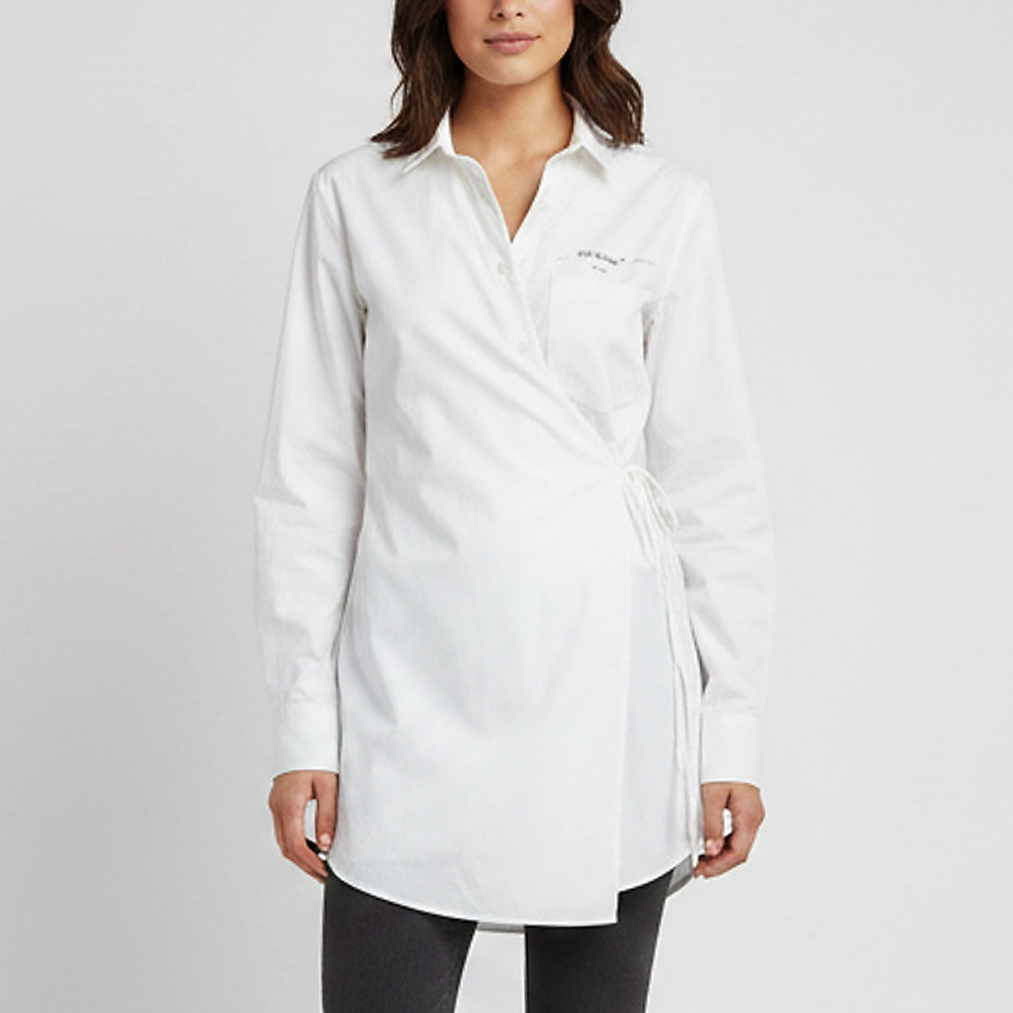 Off-White White Arrow Logo Graphic Poplin Button Up Shirt S